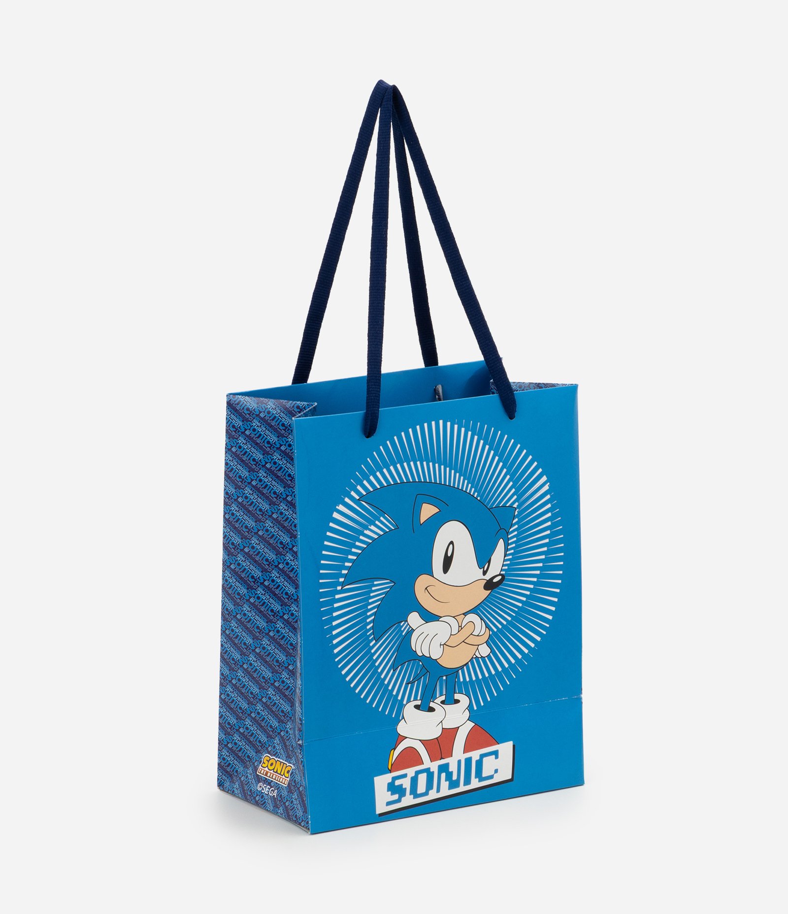 Embalagem de Presente Pequena com Estampa Sonic Azul 1