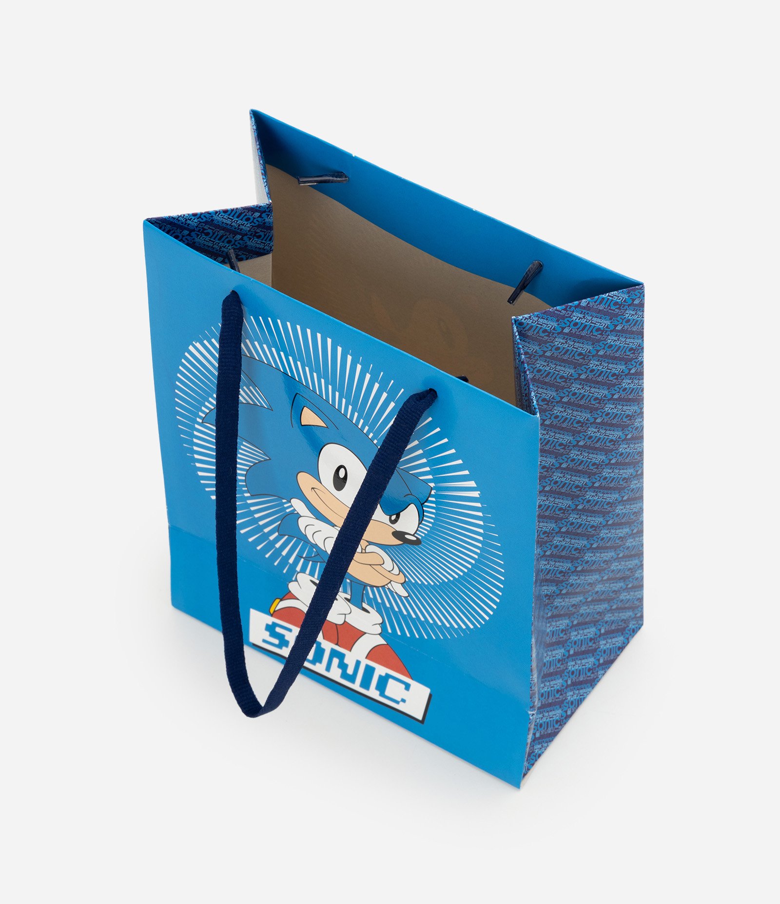 Embalagem de Presente Pequena com Estampa Sonic Azul 2