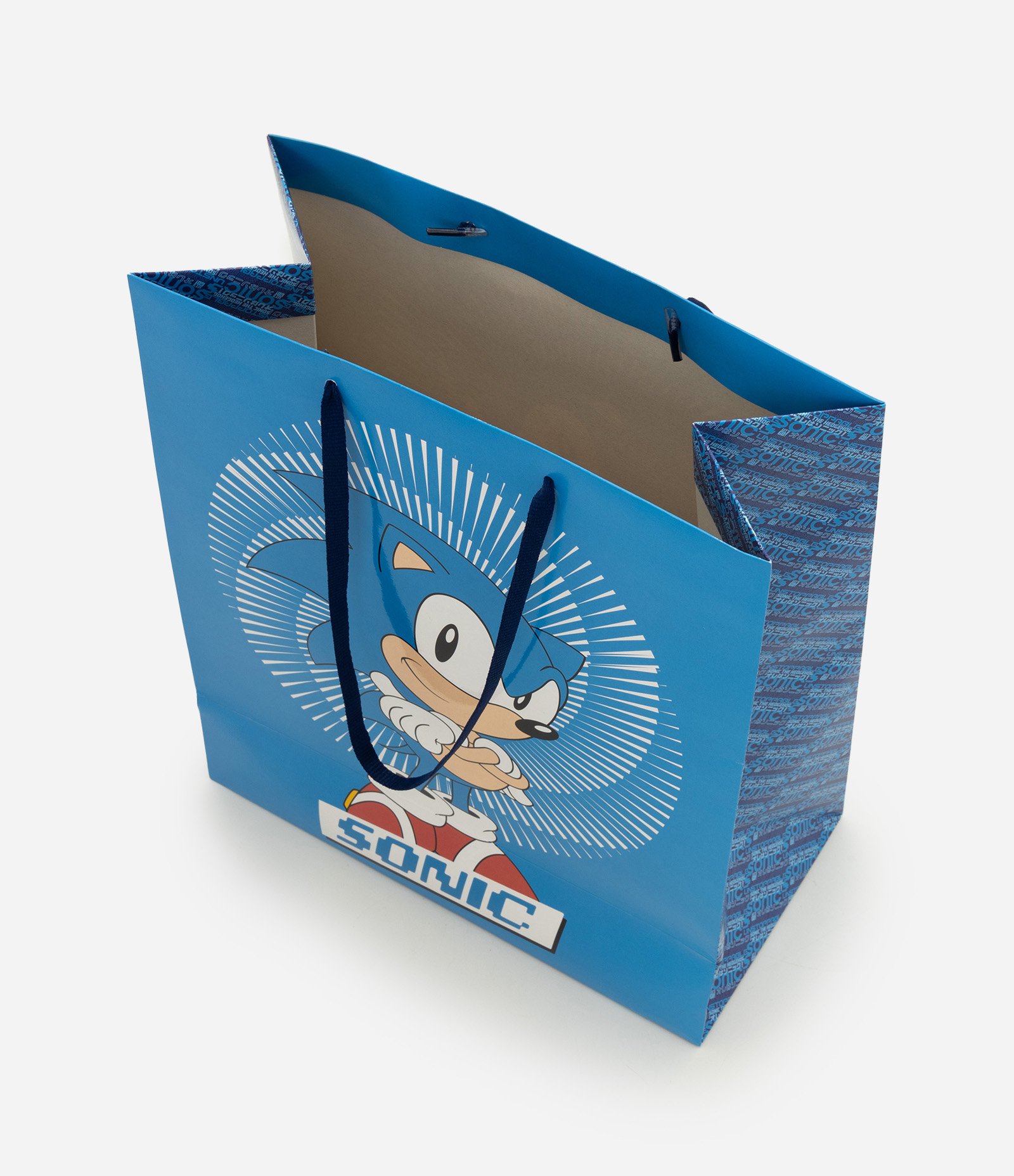 Embalagem de Presente com Estampa Temática Sonic Azul 3
