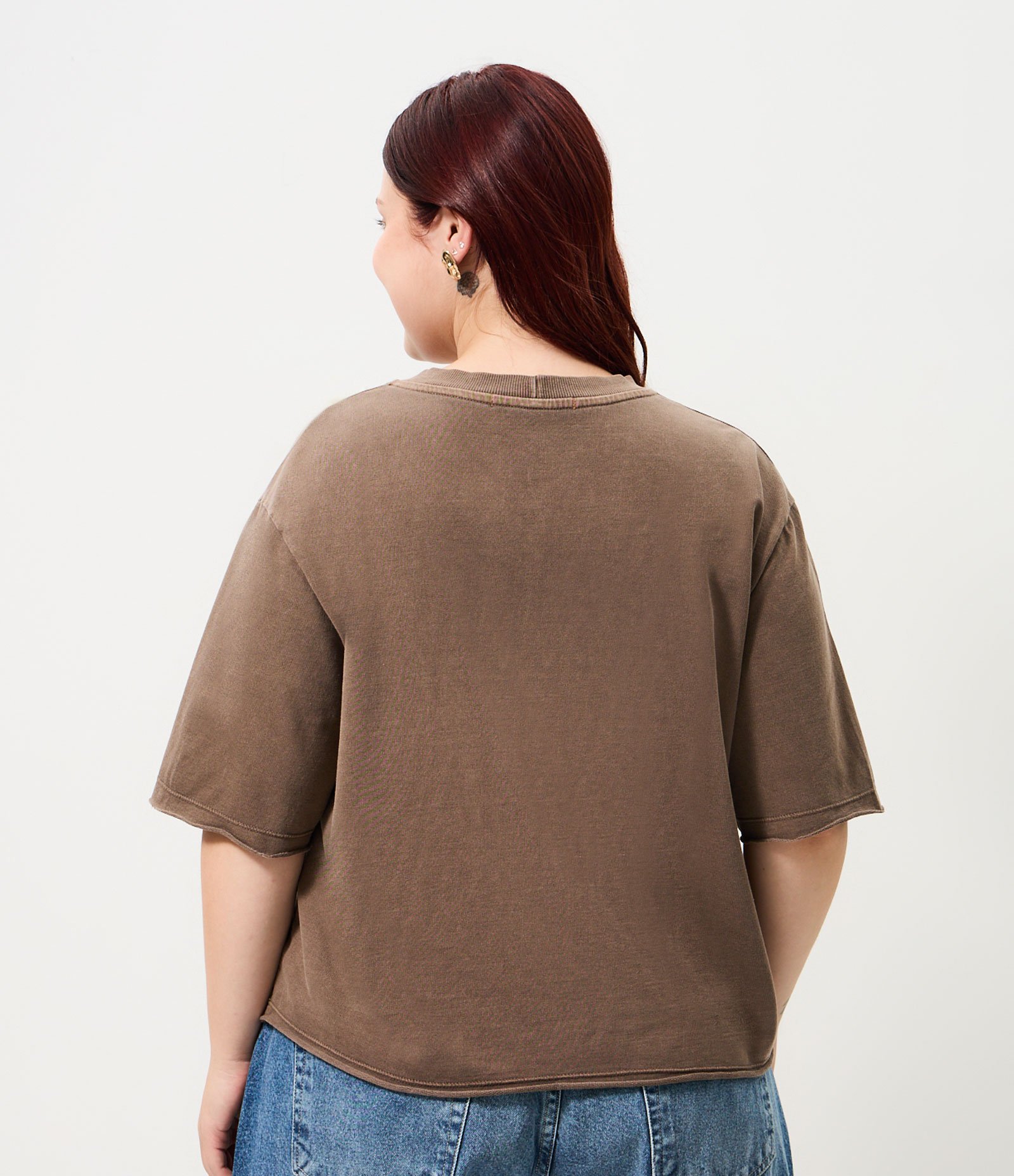 Blusa Moletinho Western Bordada Curve & Plus Size Marrom 4