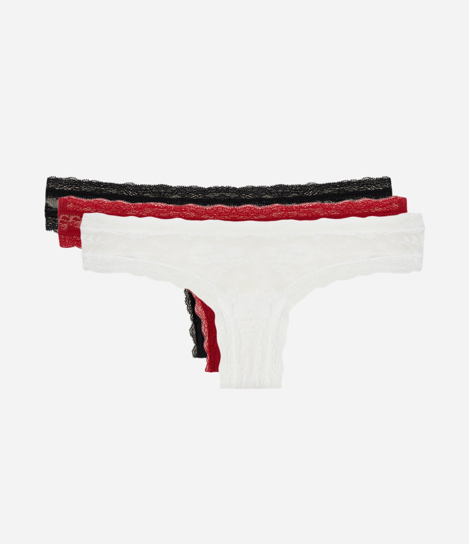 Kit Calcinha Biquini em Fio Laise com Floral Jacquard Multicores 2