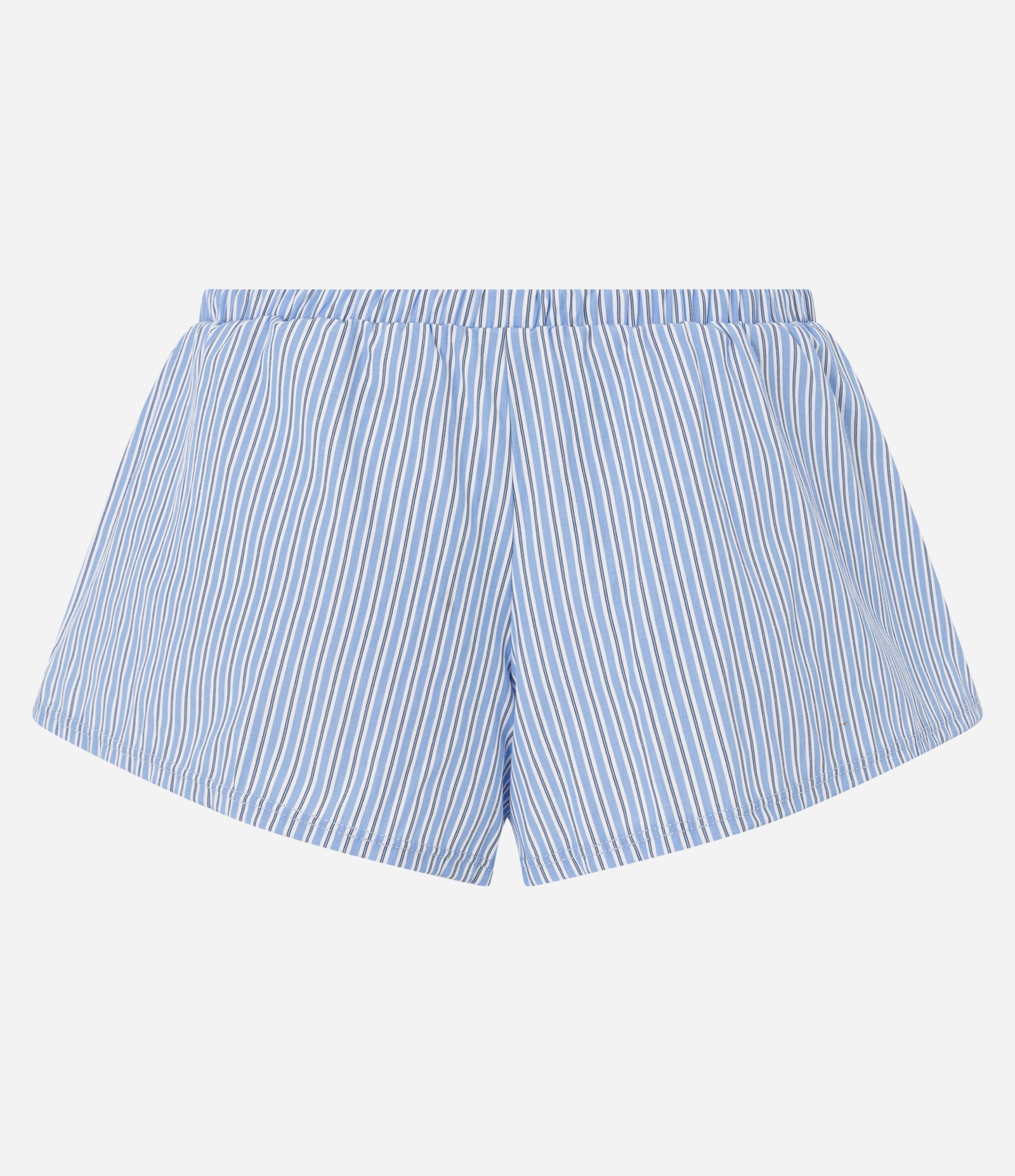 Bermuda de Pijama em Tricoline com Estampa Listrada Azul 7