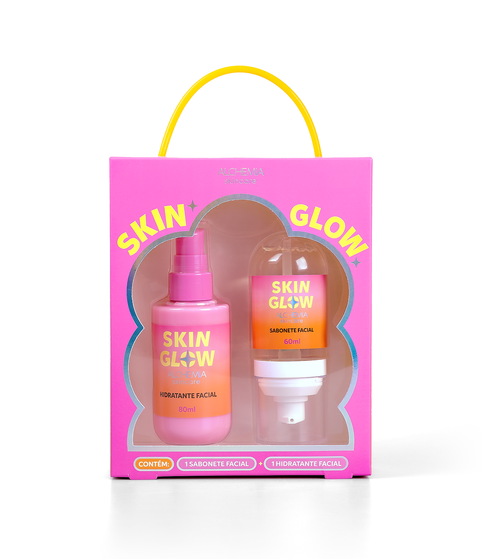 Kit Skincare Skin Glow com Sabonete Facial 60ml + Hidratante Facial 80ml Alchemia KIT 1