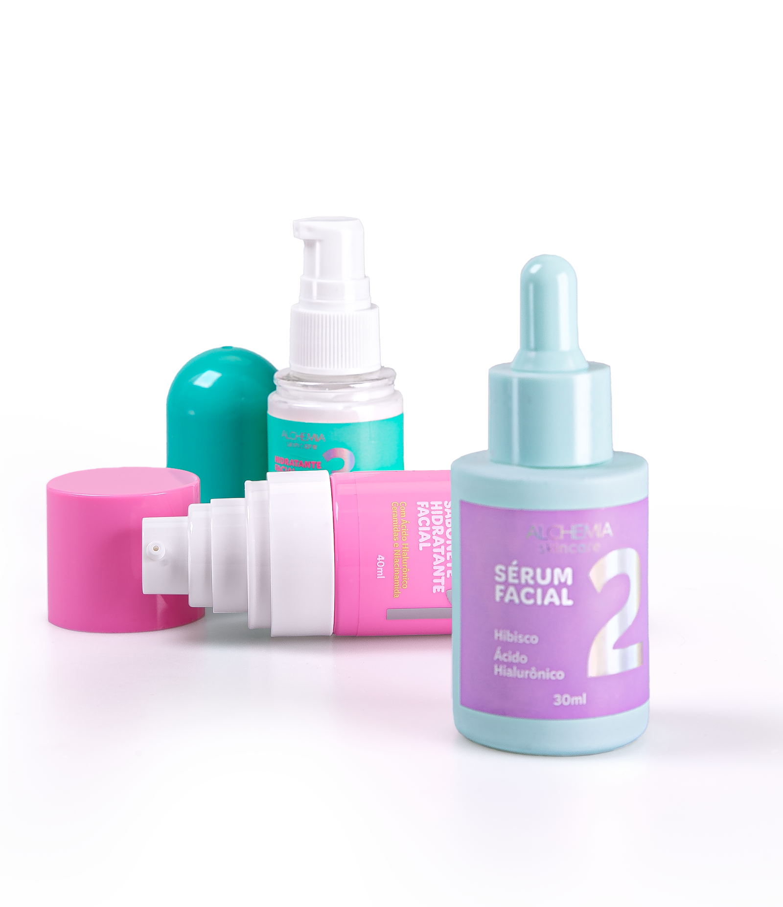 Kit Skincare Is My Cardio com Sabonete Hidratante Facial 40ml + Serum Facial 30ml +Hidratante Facial 30ml Alchemia KIT 5