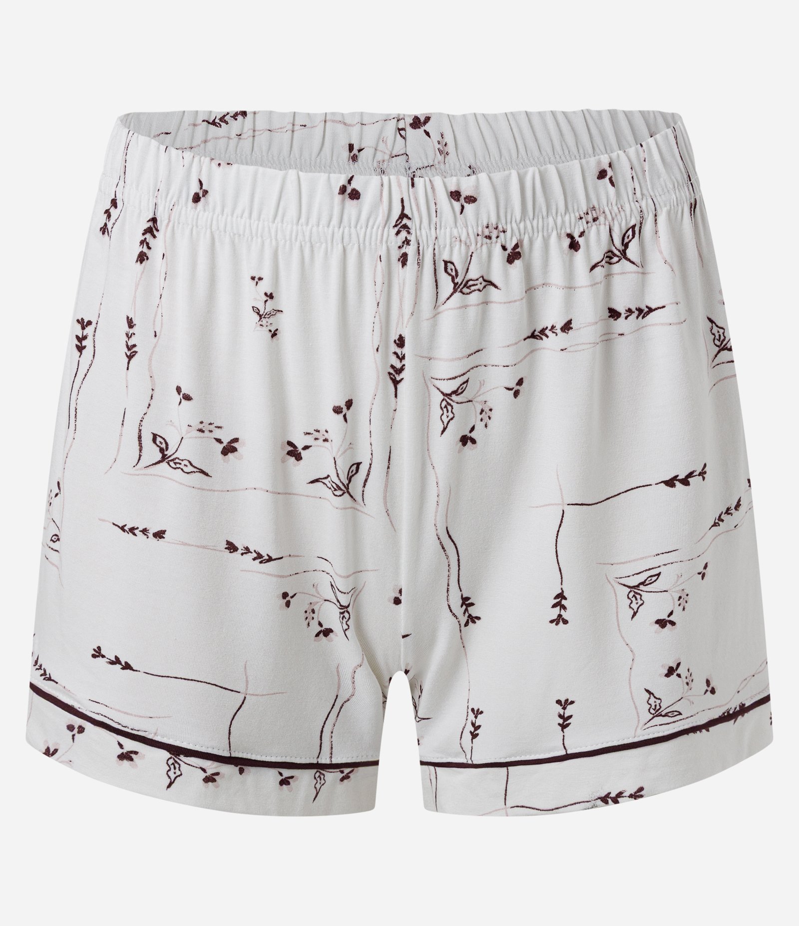 Pijama Curto em Viscolycra com Estampa Floral Branco 7