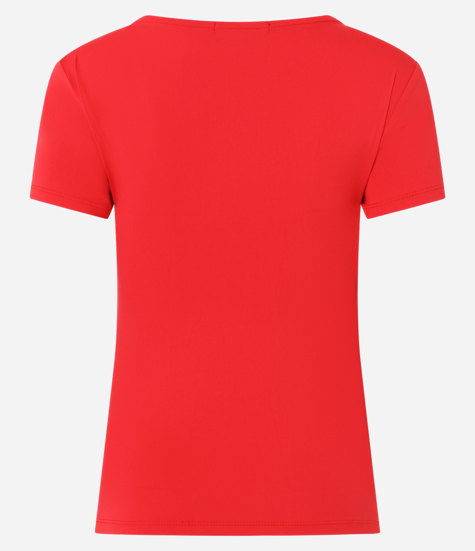 Blusa Regular em Poliamida com Gola Canoa Vermelho 2