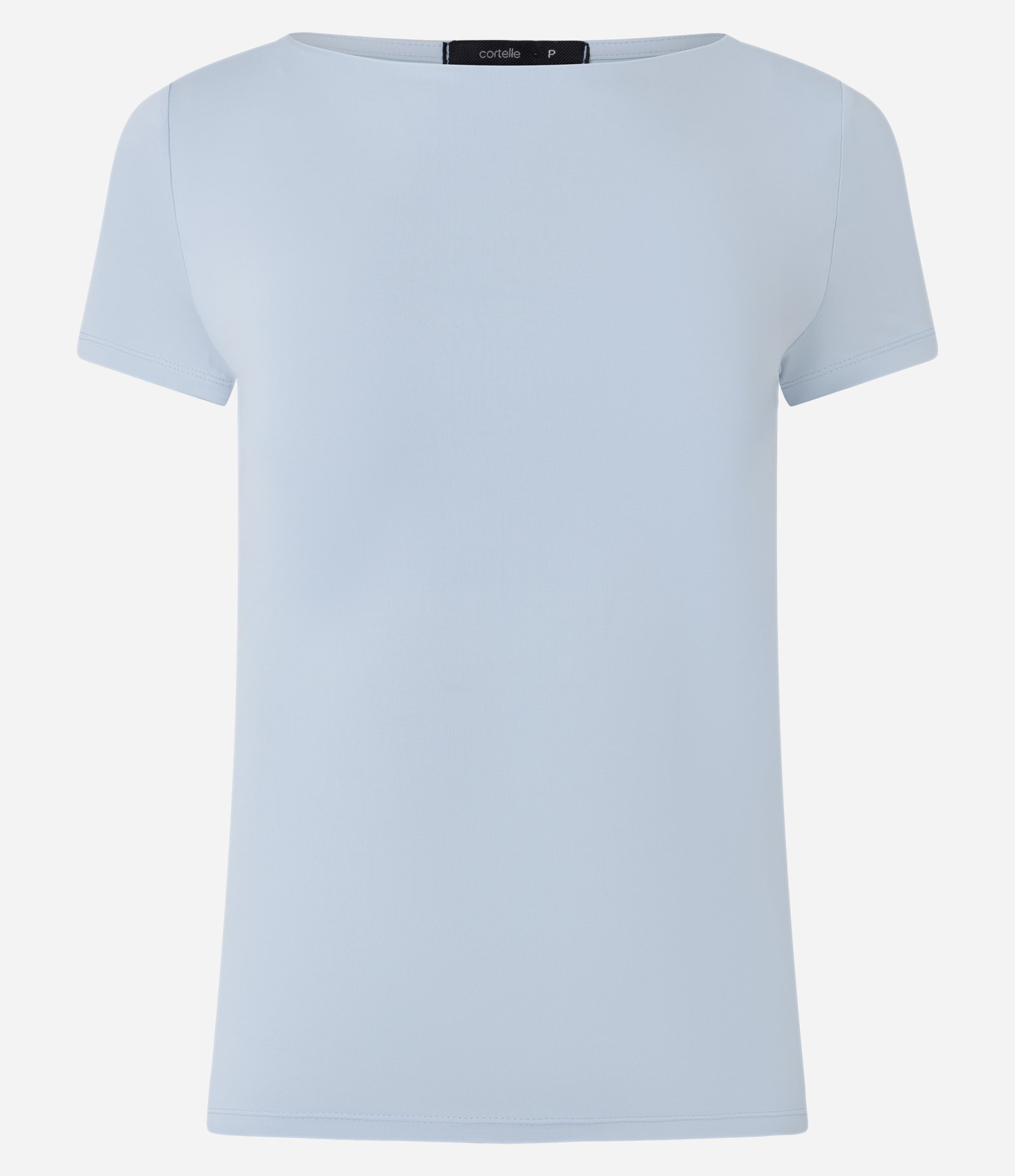 Blusa Regular em Poliamida com Gola Canoa Azul 1