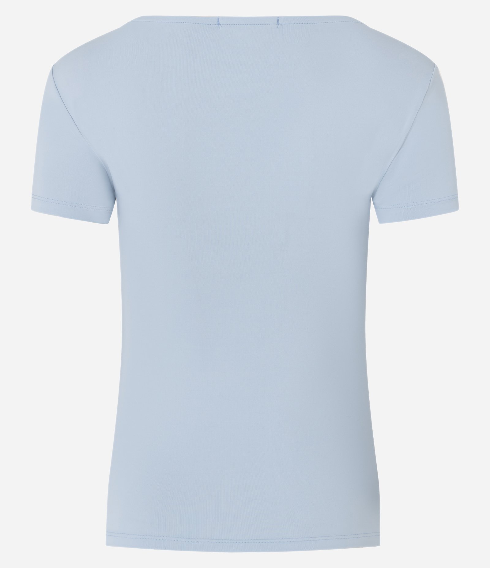 Blusa Regular em Poliamida com Gola Canoa Azul 2