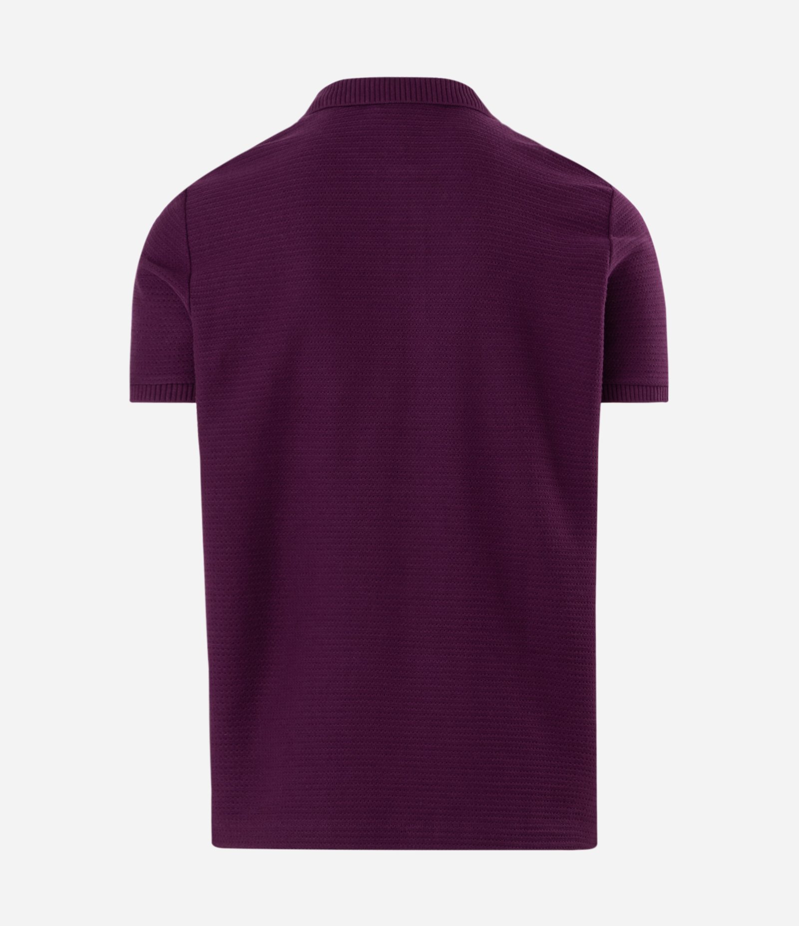Camisa Polo Regular em Jacquard Texturizada Roxo 2