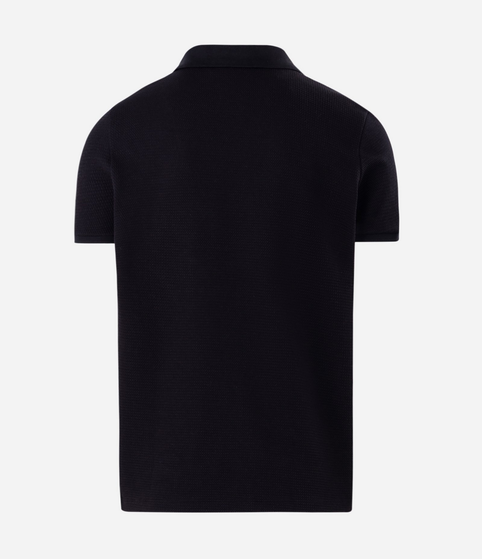 Polo Slim Texturizado Manga Curta Preto 5