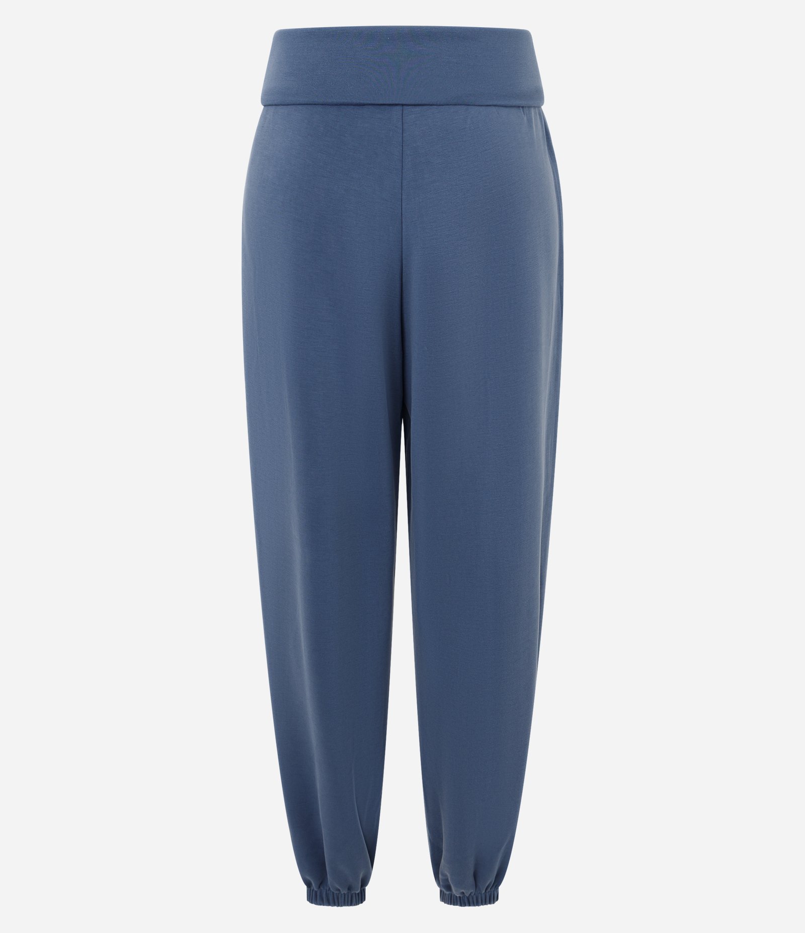 Calça Aladim em Microfibra com Cós Largo Azul 6
