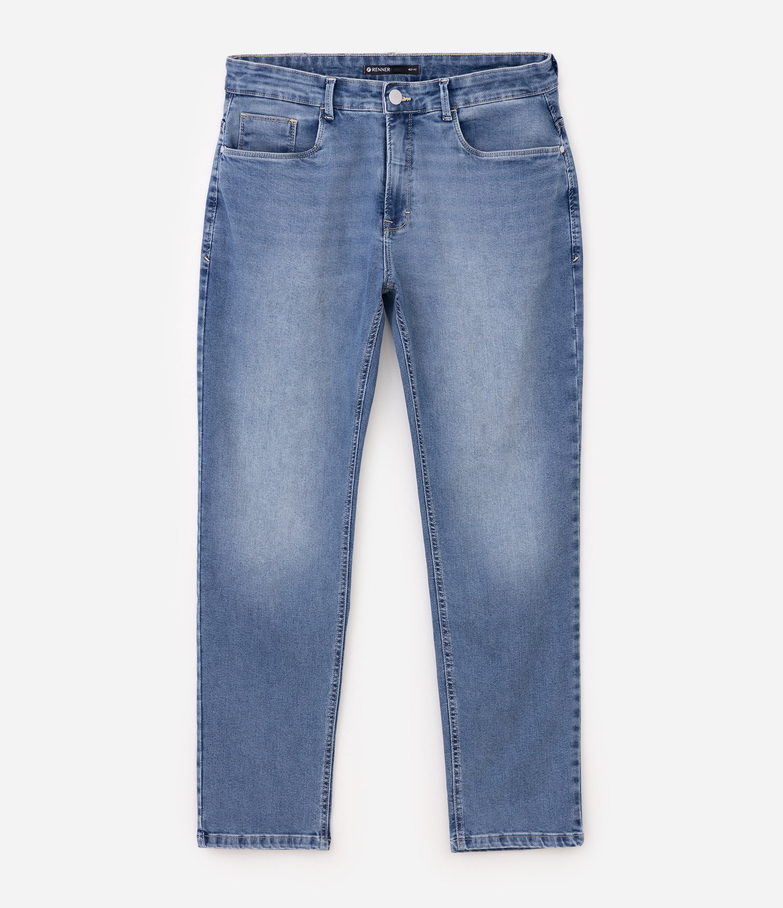 Calça Jeans Slim Estonada Azul 5