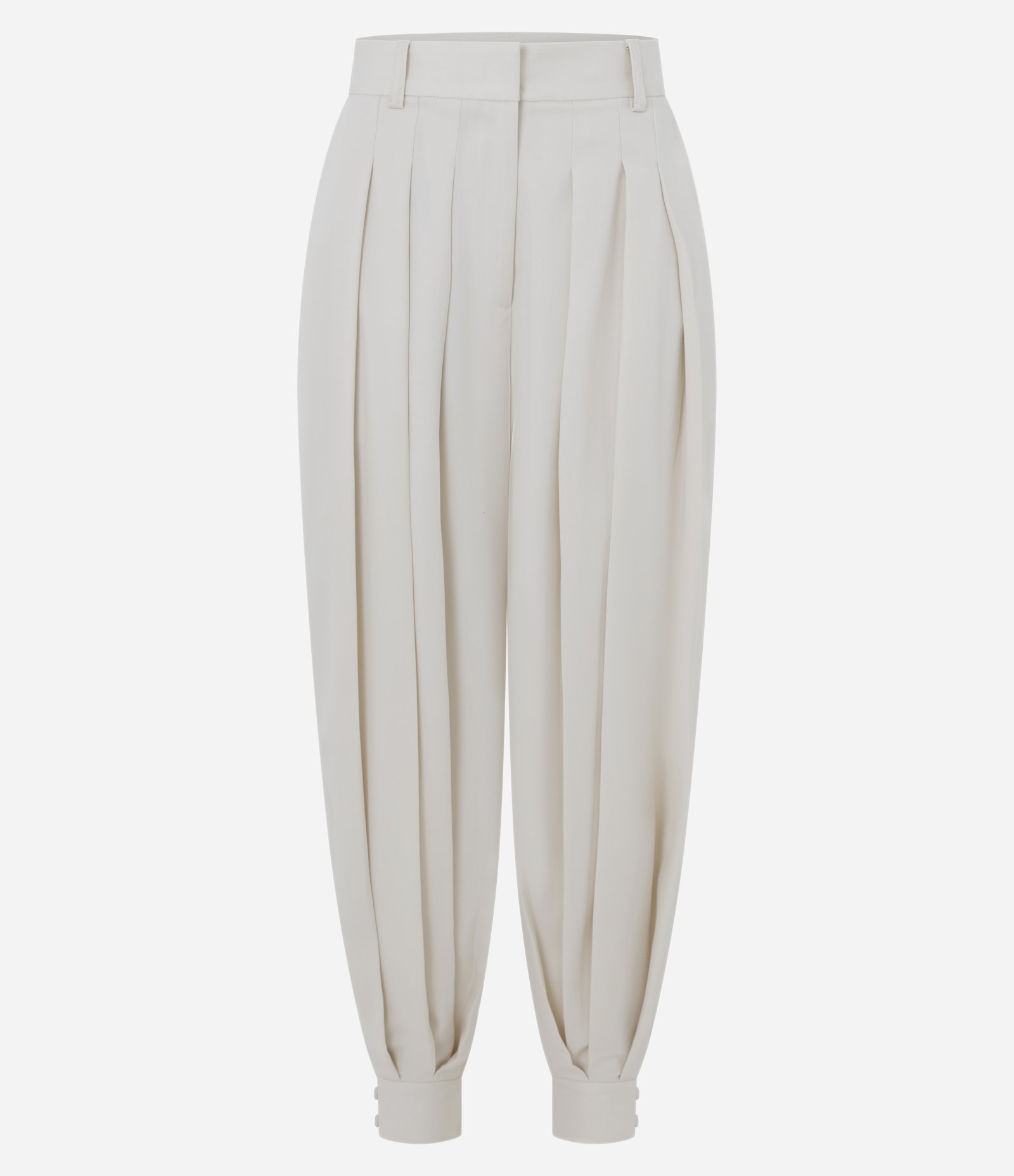 Calça Aladim Alfaiatada com Pregas Frontais Off White 5