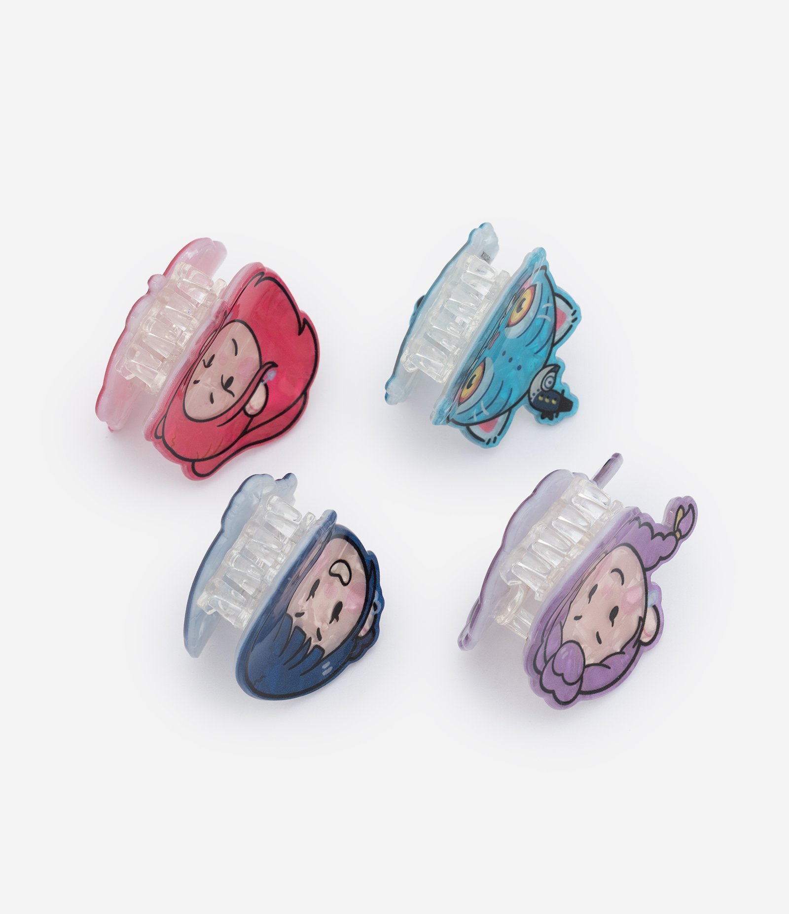 Kit 4 Presilha Infantil De Cabelo Guerreiras do Kpop - Tam Único Multicores 2