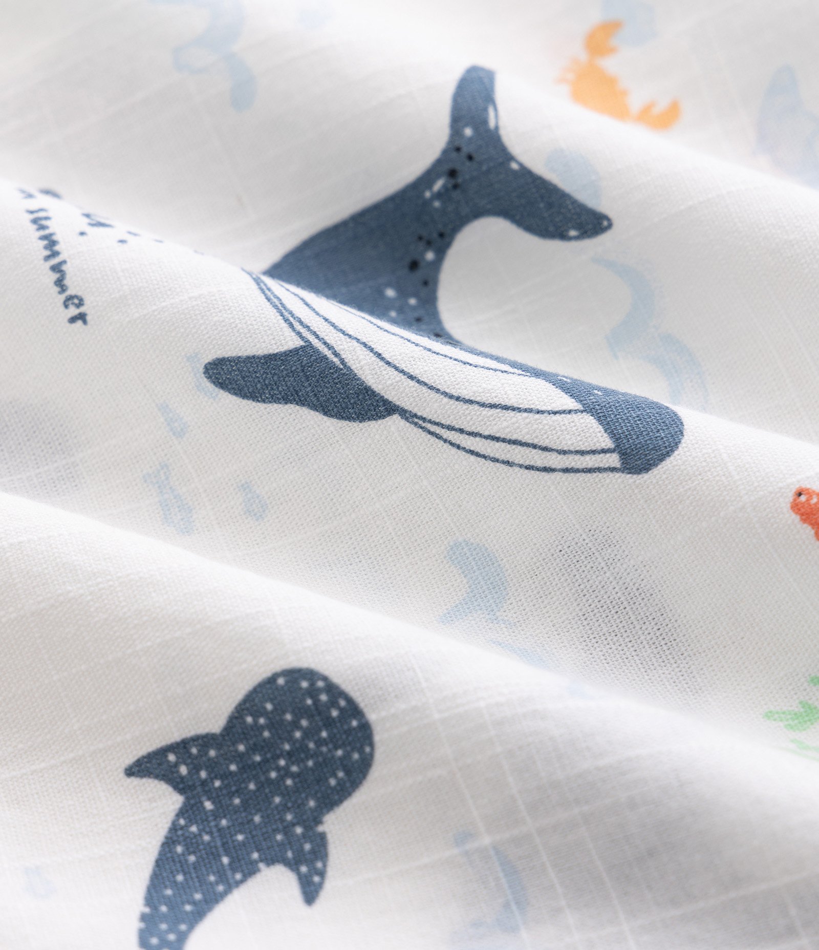 Camisa em Algodão com Estampa Ondas e Baleias Infantil - Tam 1 a 6 Anos Branco 5