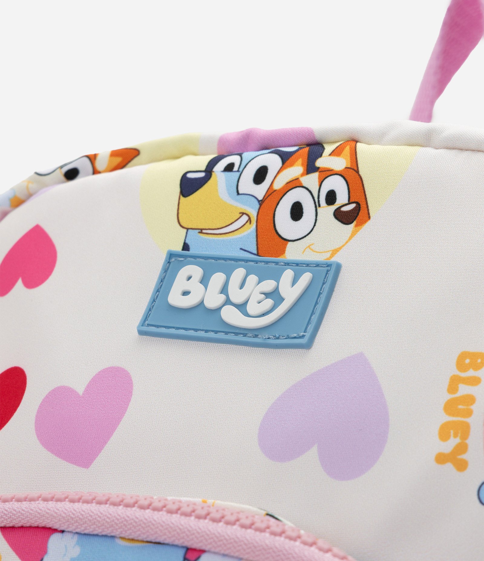 Mochila Infantil Bluey Estampa Personagens com Bolsos Laterais - Tam Único Off White 4