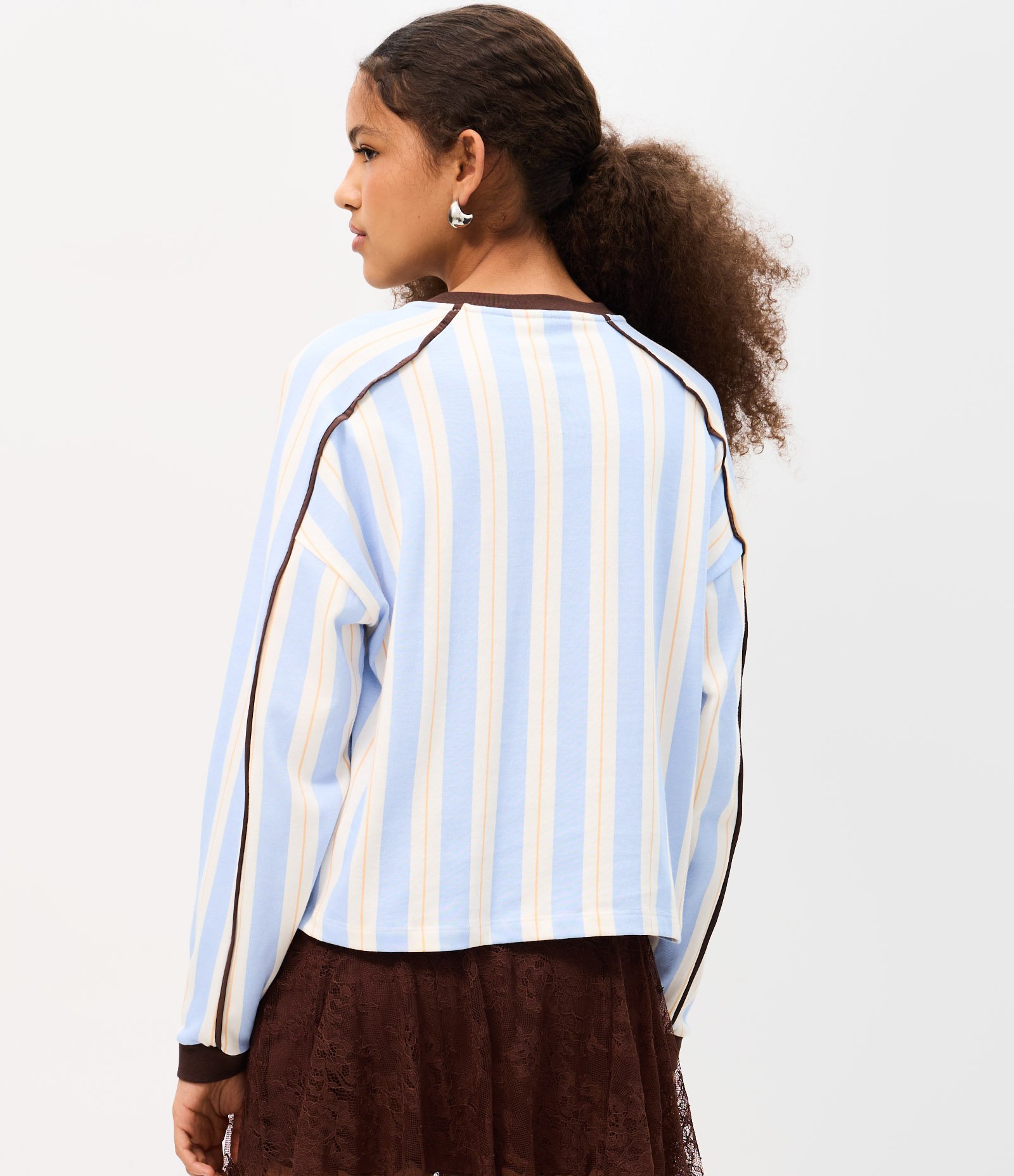 Blusa em Algodão Hello Kitty Listrada Branco 4