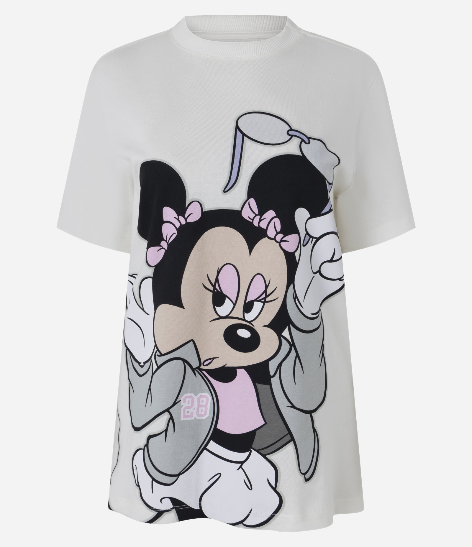 Camiseta Oversized em Algodão com Minnie Estampada Branco 5
