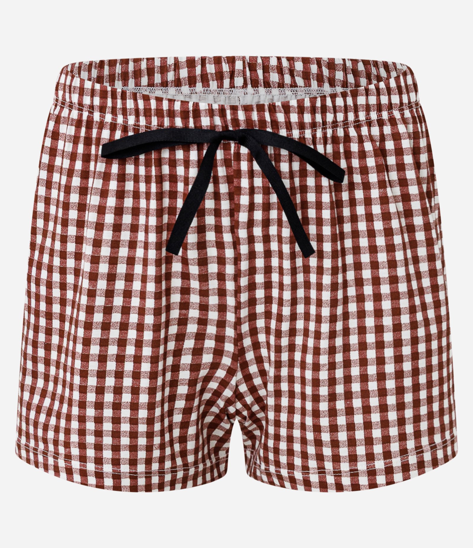 Pijama Curto em Algodão com Estampa Mafalda e Xadrez Branco 3
