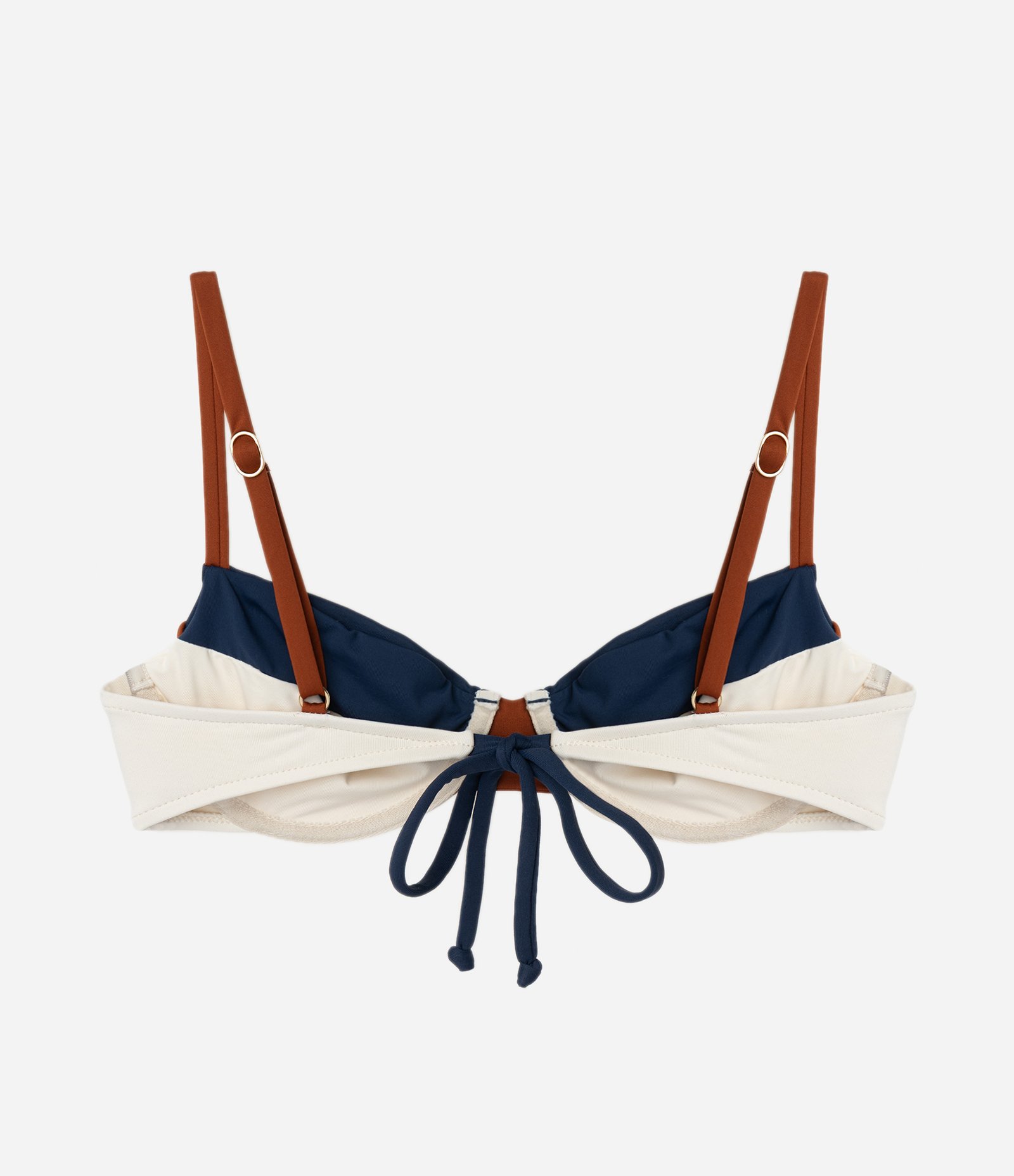 Biquíni Top Meia Taça em Microfibra com Estampa Color Block Azul 6