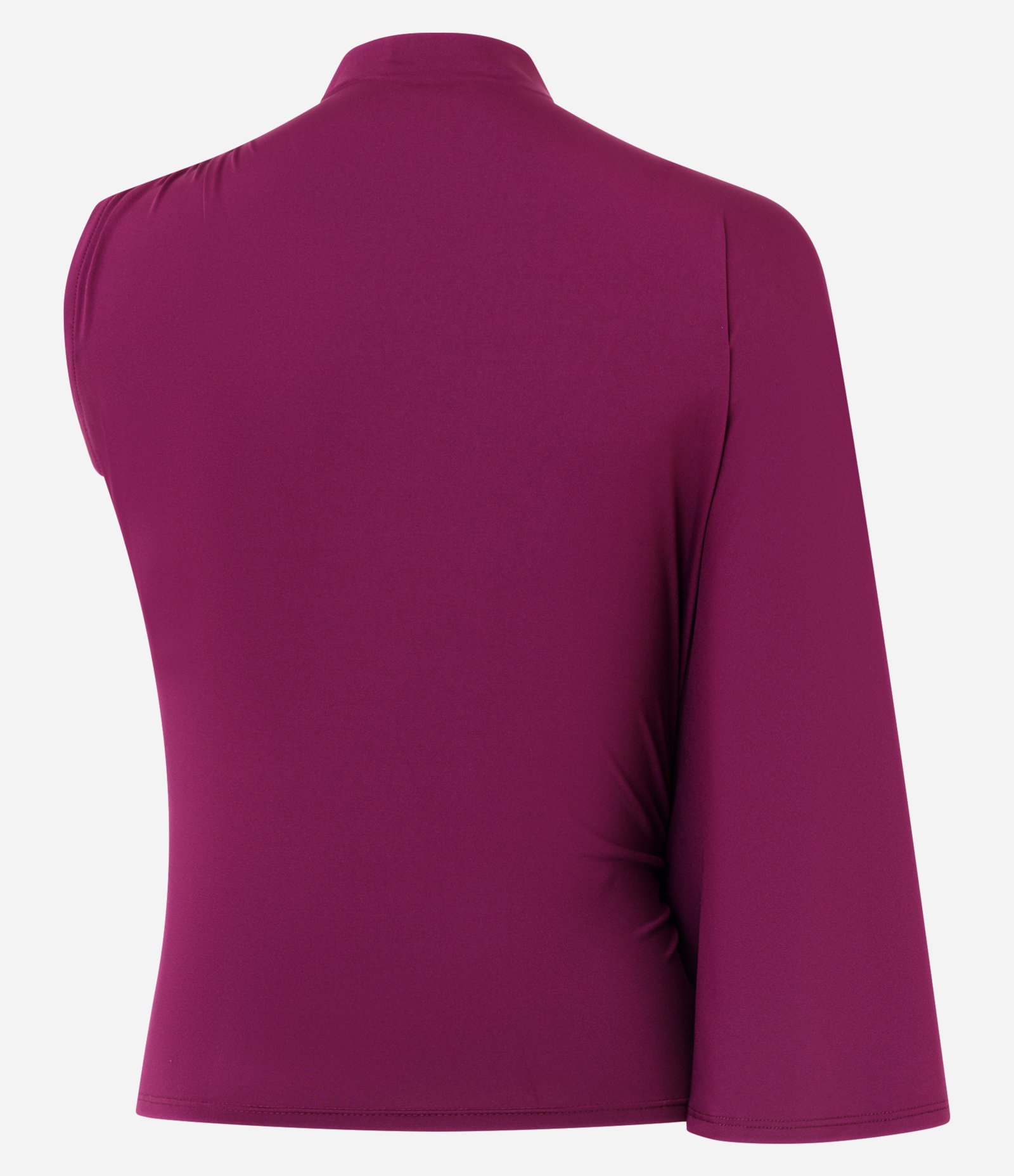 Blusa Ombro Único em Microfibra com Manga Longa Soltinha Roxo 6