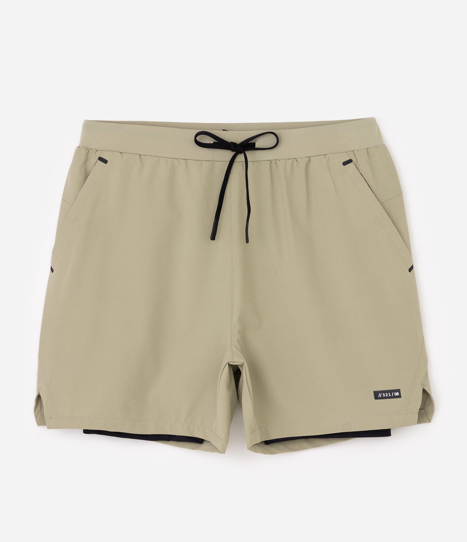 Bermuda Esportiva Corrida com Short de Compressão Verde 6