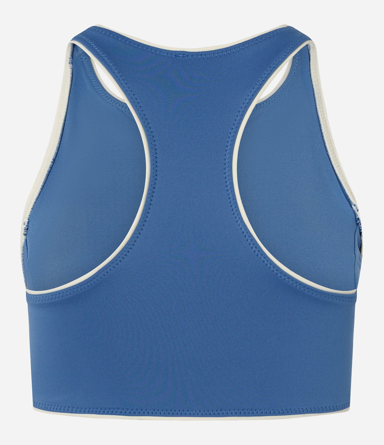Top Nadador Esportivo com Zíper e Friso Contrastante Azul 6