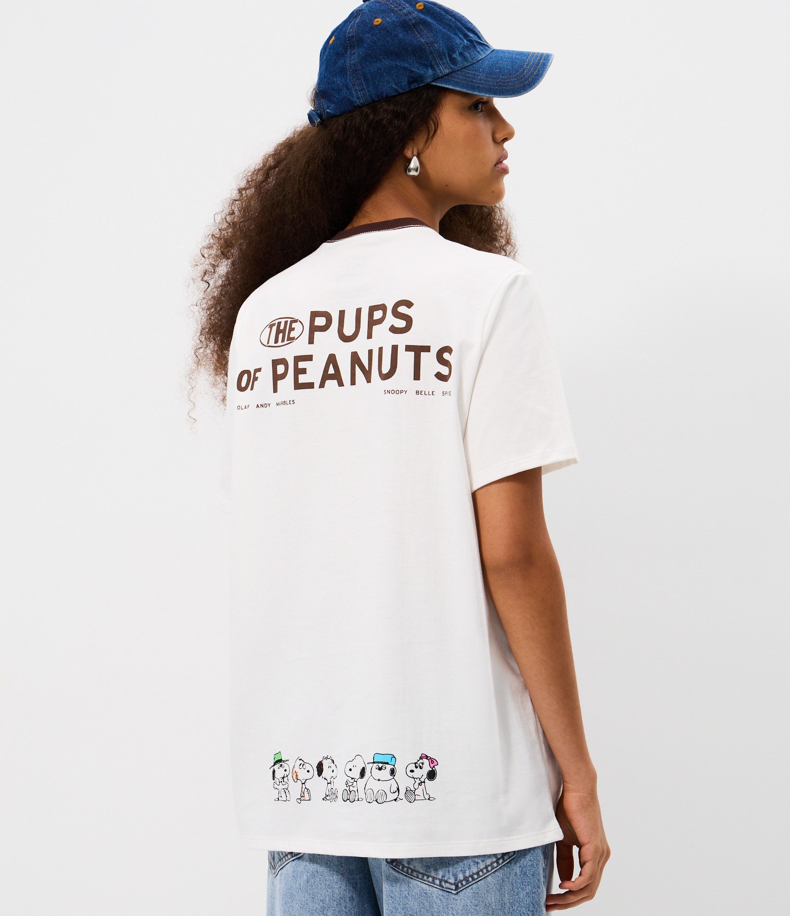 Camiseta em Algodão com Peanuts Snoopy e Amigos Estampado Branco 4