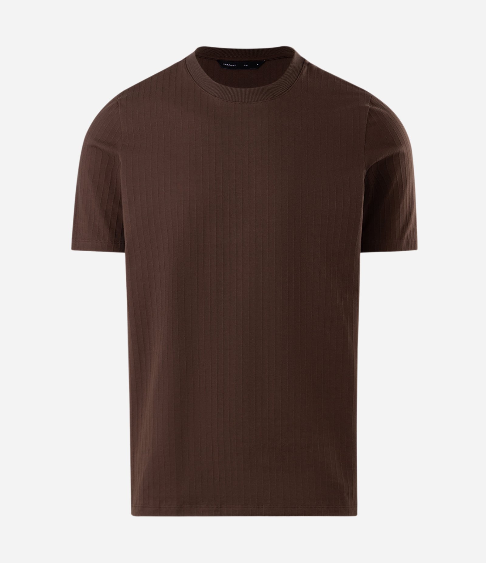 Camiseta Slim em Algodão Marrom 5
