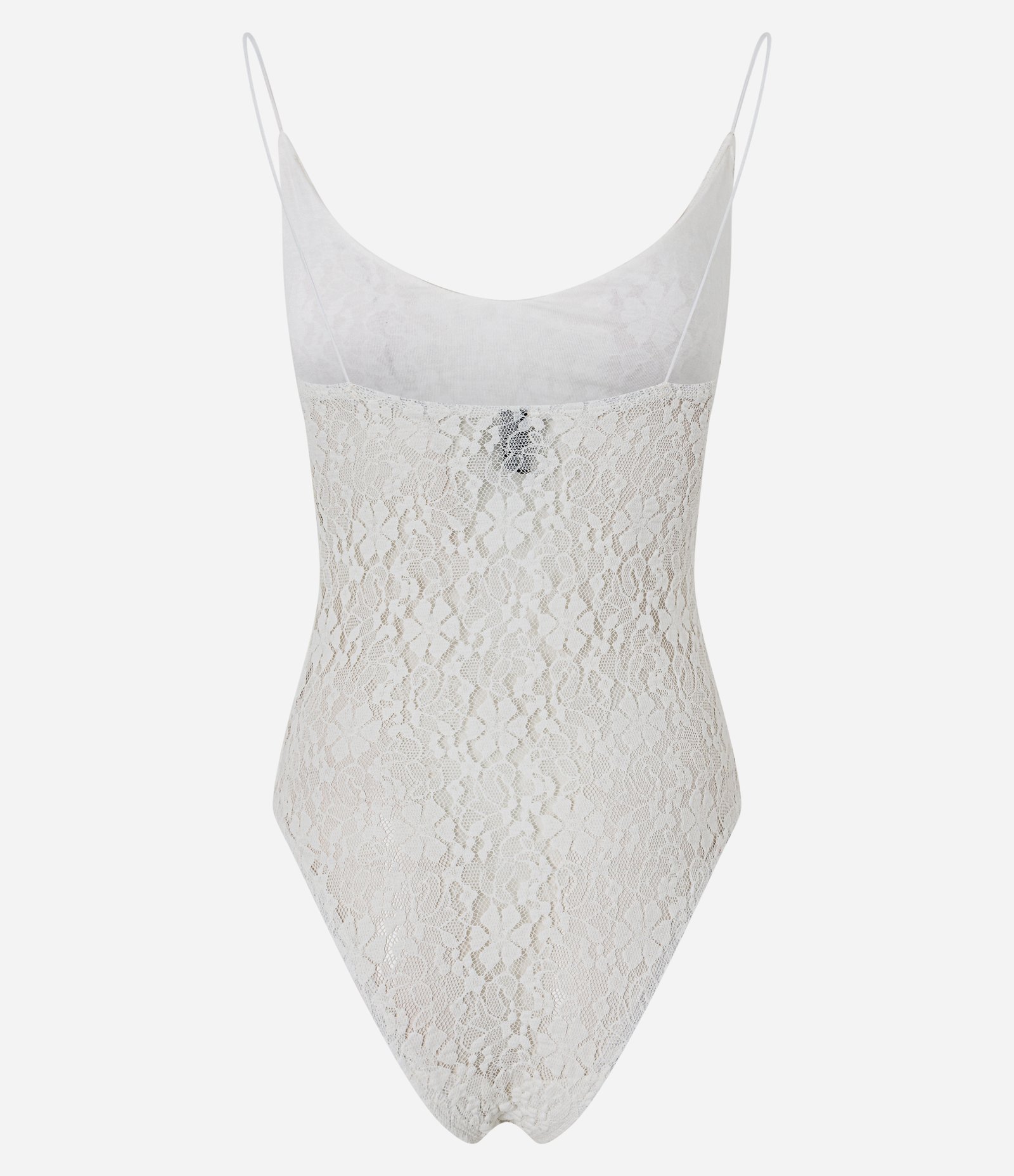 Body de Alcinha em Renda Texturizada Branco 3