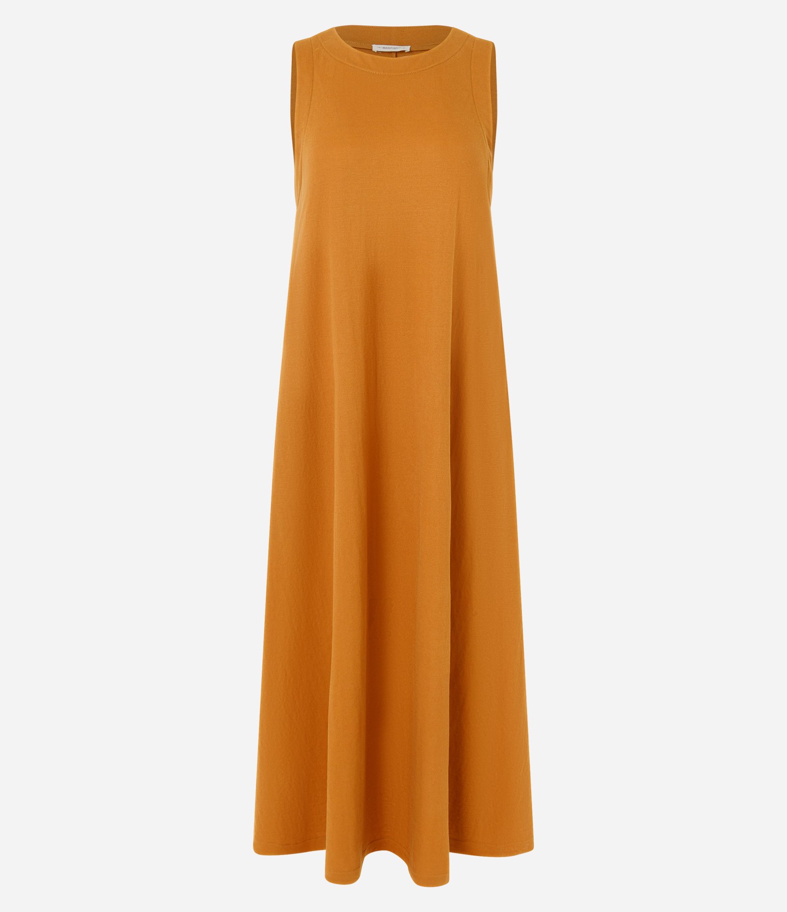 Vestido Midi em Piquet com Bolsos Caramelo 1