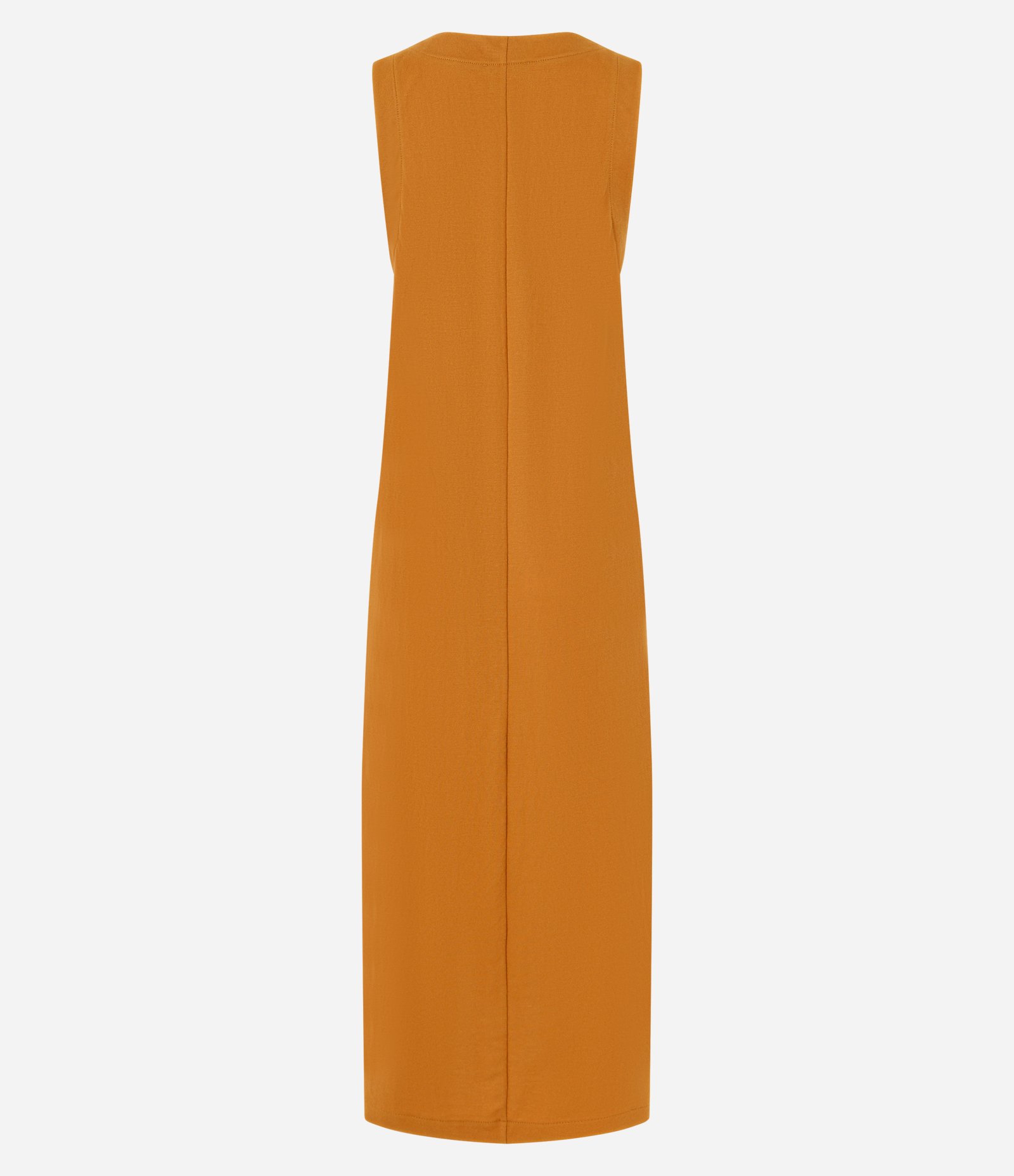Vestido Midi em Piquet com Bolsos Caramelo 2