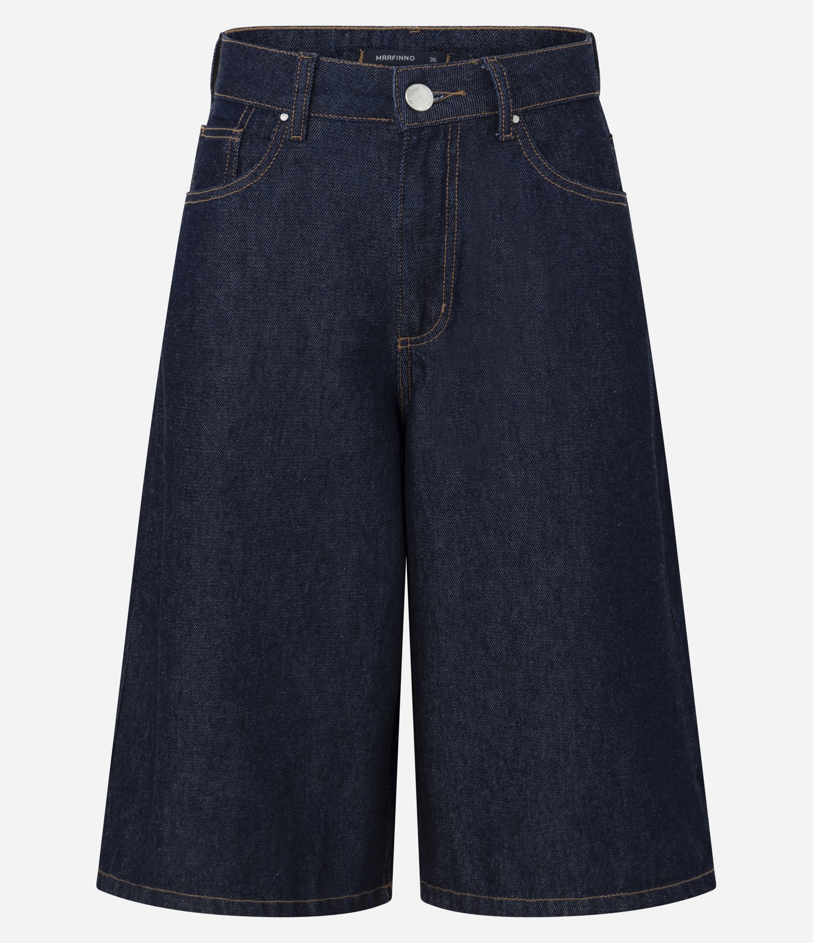 Bermuda Jorts em Jeans Raw com Cós com Passantes Azul Escuro 5