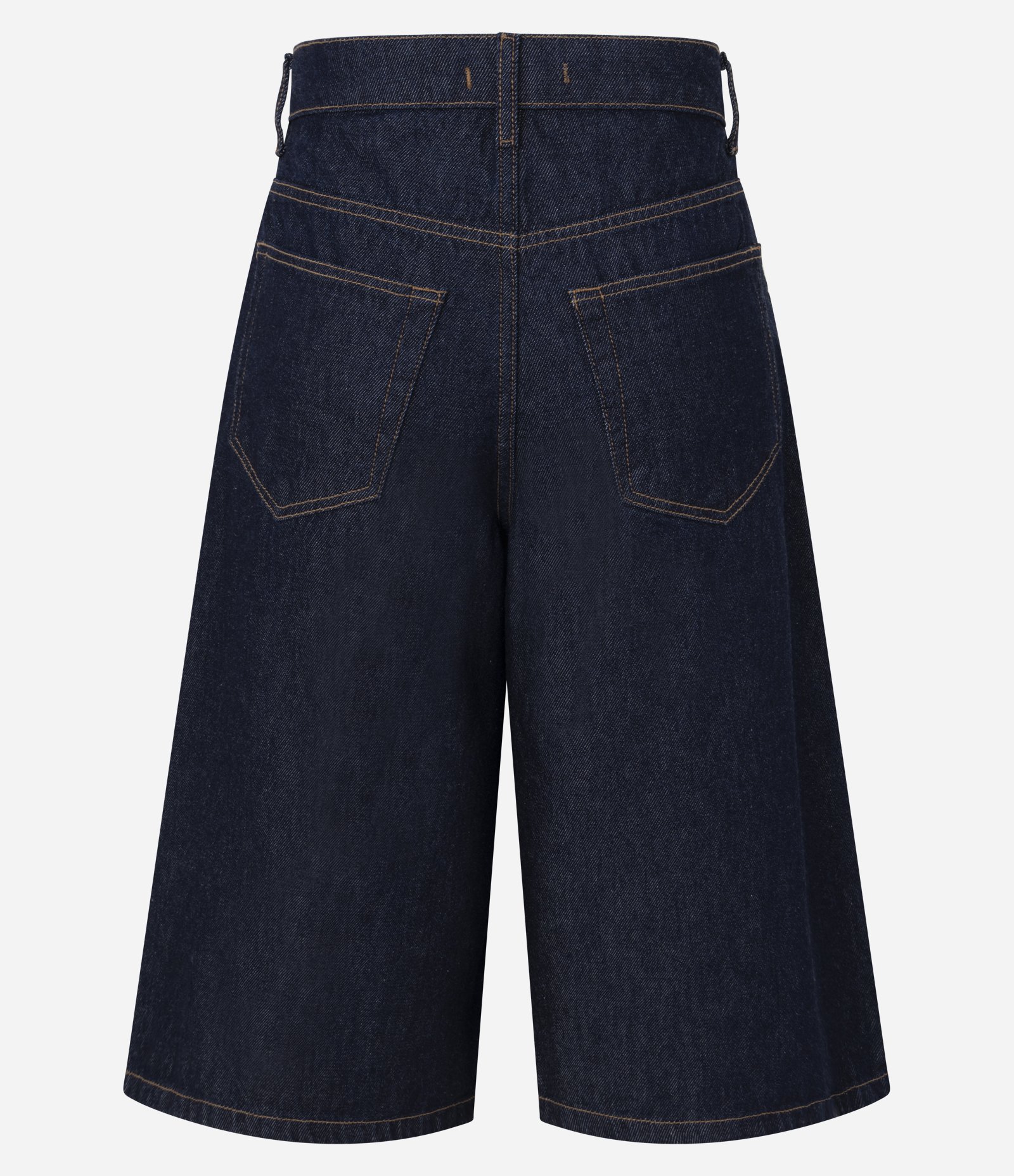 Bermuda Jorts em Jeans Raw com Cós com Passantes Azul Escuro 6