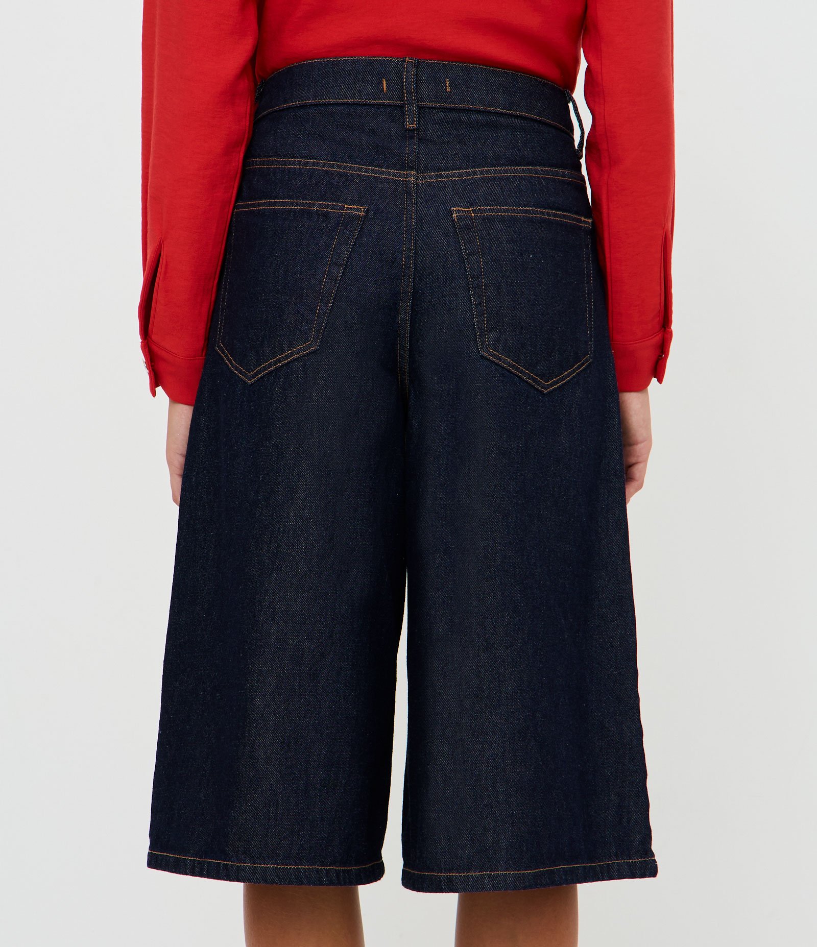 Bermuda Jorts em Jeans Raw com Cós com Passantes Azul Escuro 4