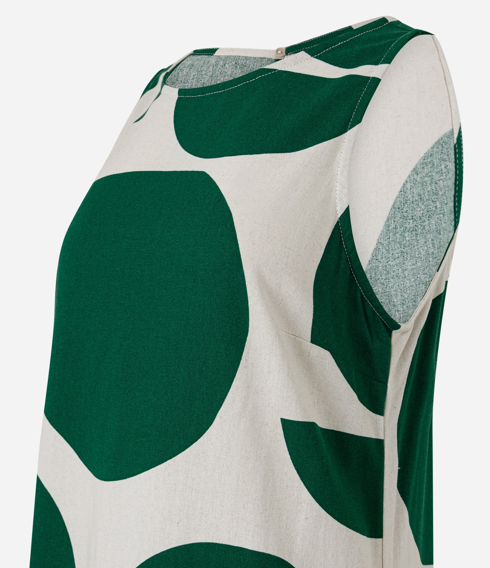 Vestido Midi em Viscolinho com Estampa Abstrata Verde 3