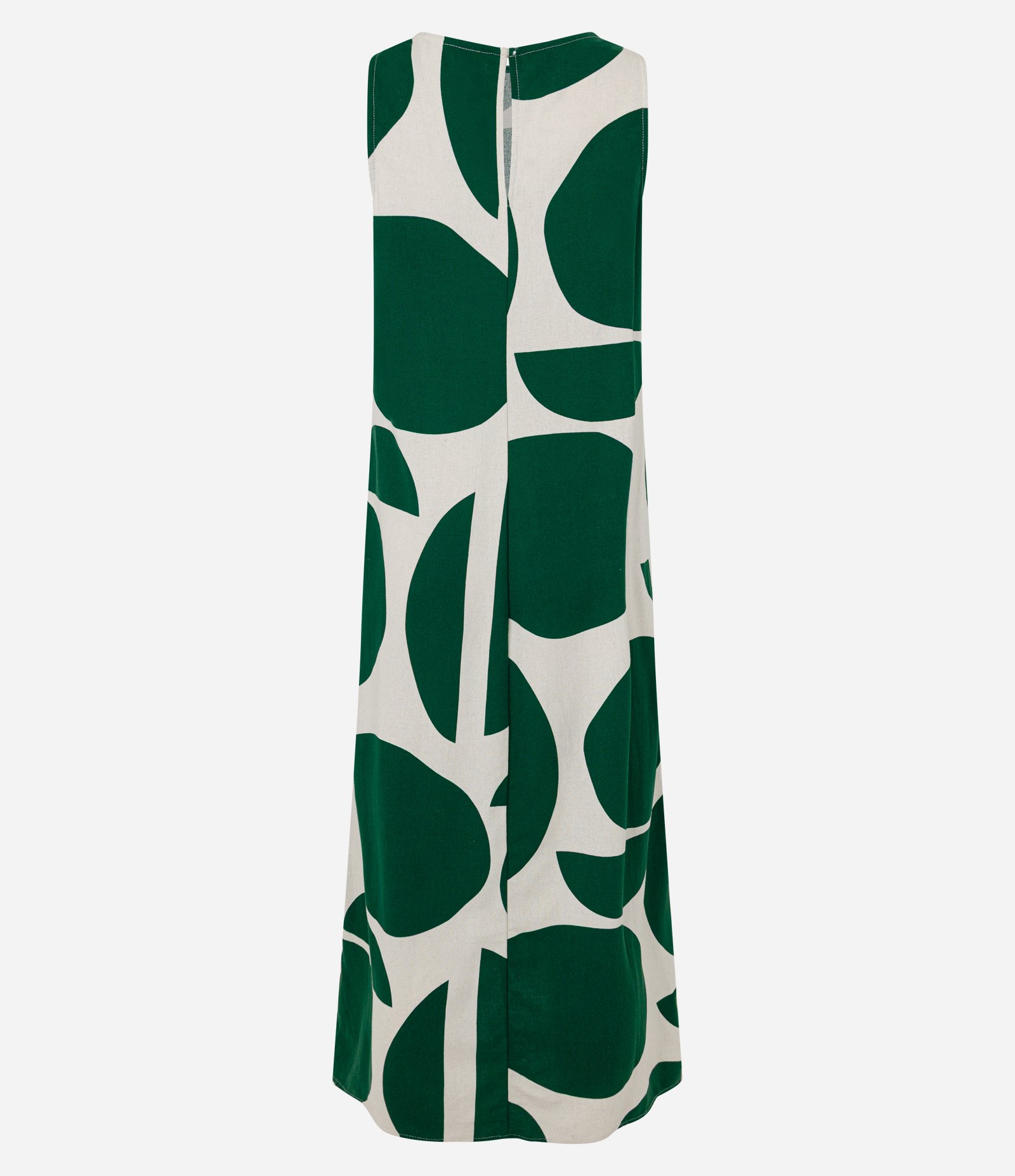 Vestido Midi em Viscolinho com Estampa Abstrata Verde 4