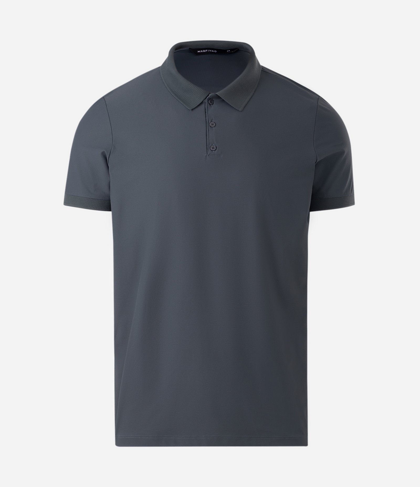Polo Performance Texturizada com Botões Cinza 5