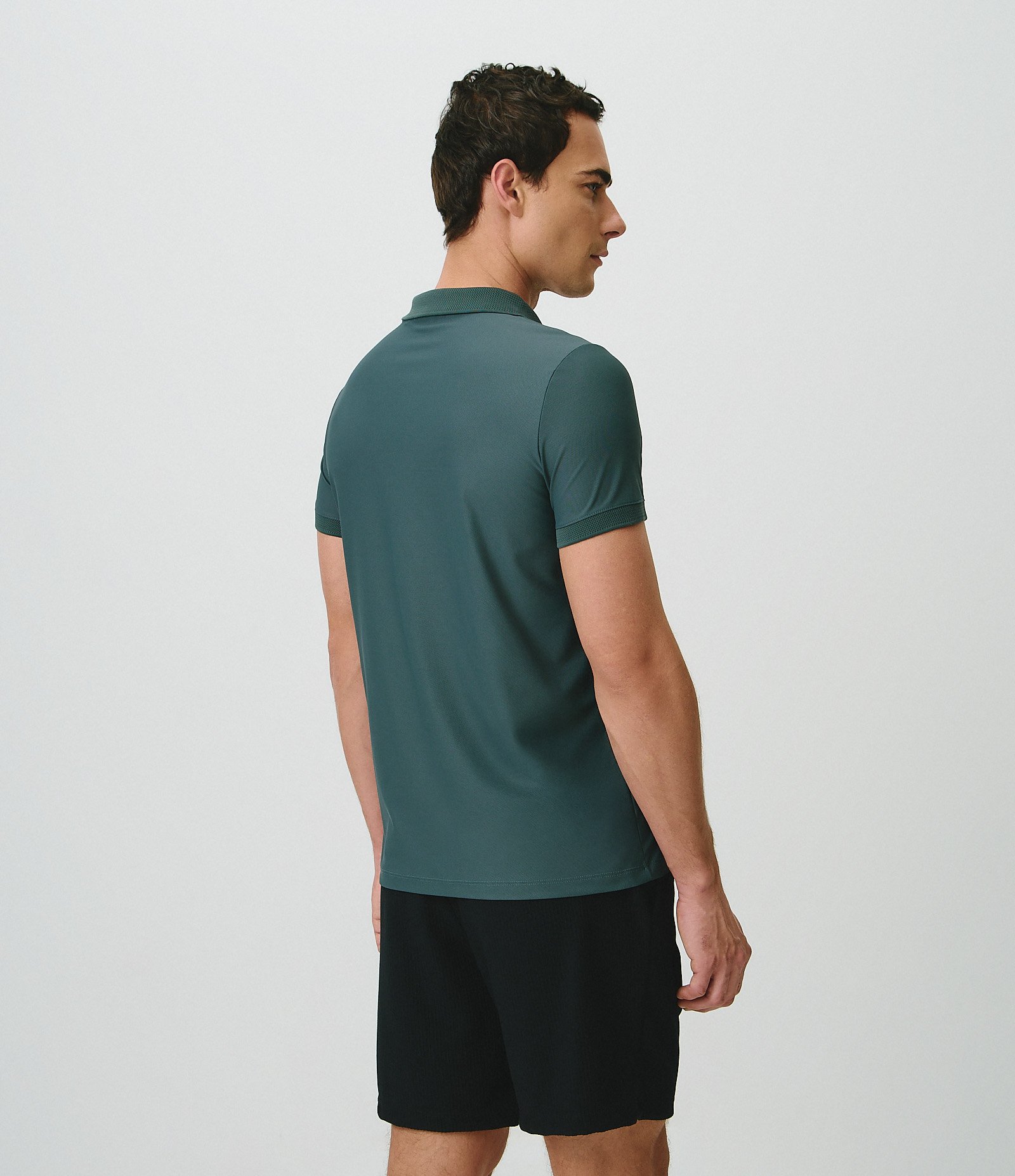 Polo Performance Texturizada com Botões Cinza 4