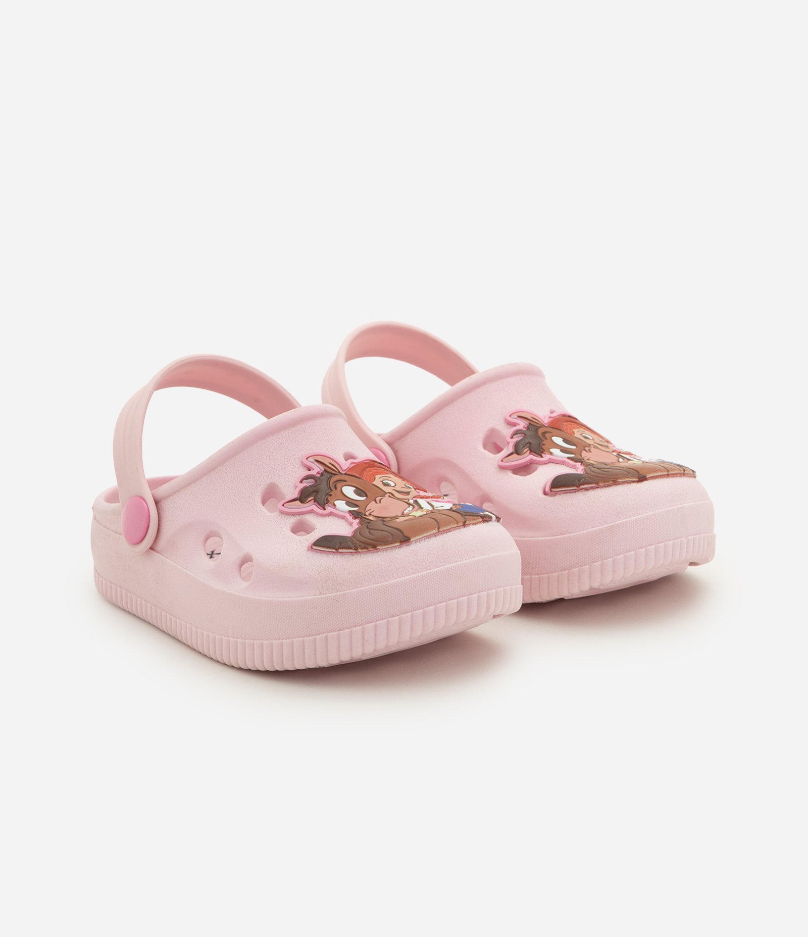 Sandália Babuche Infantil em PVC com Estampa Jessie – Tam 20 a 25 Rosa Claro 1