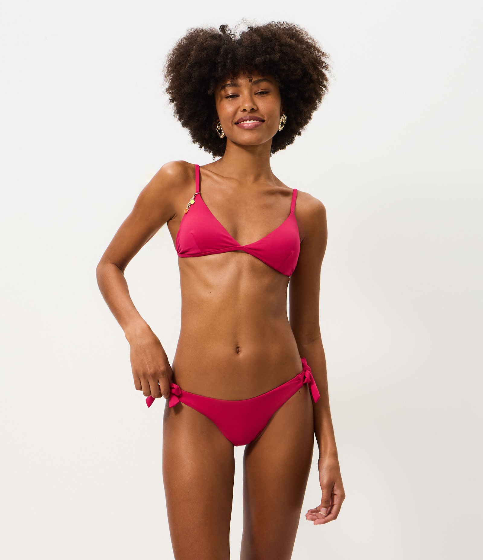 Biquini Calcinha Lacinho Fio Duplo Rosa 1