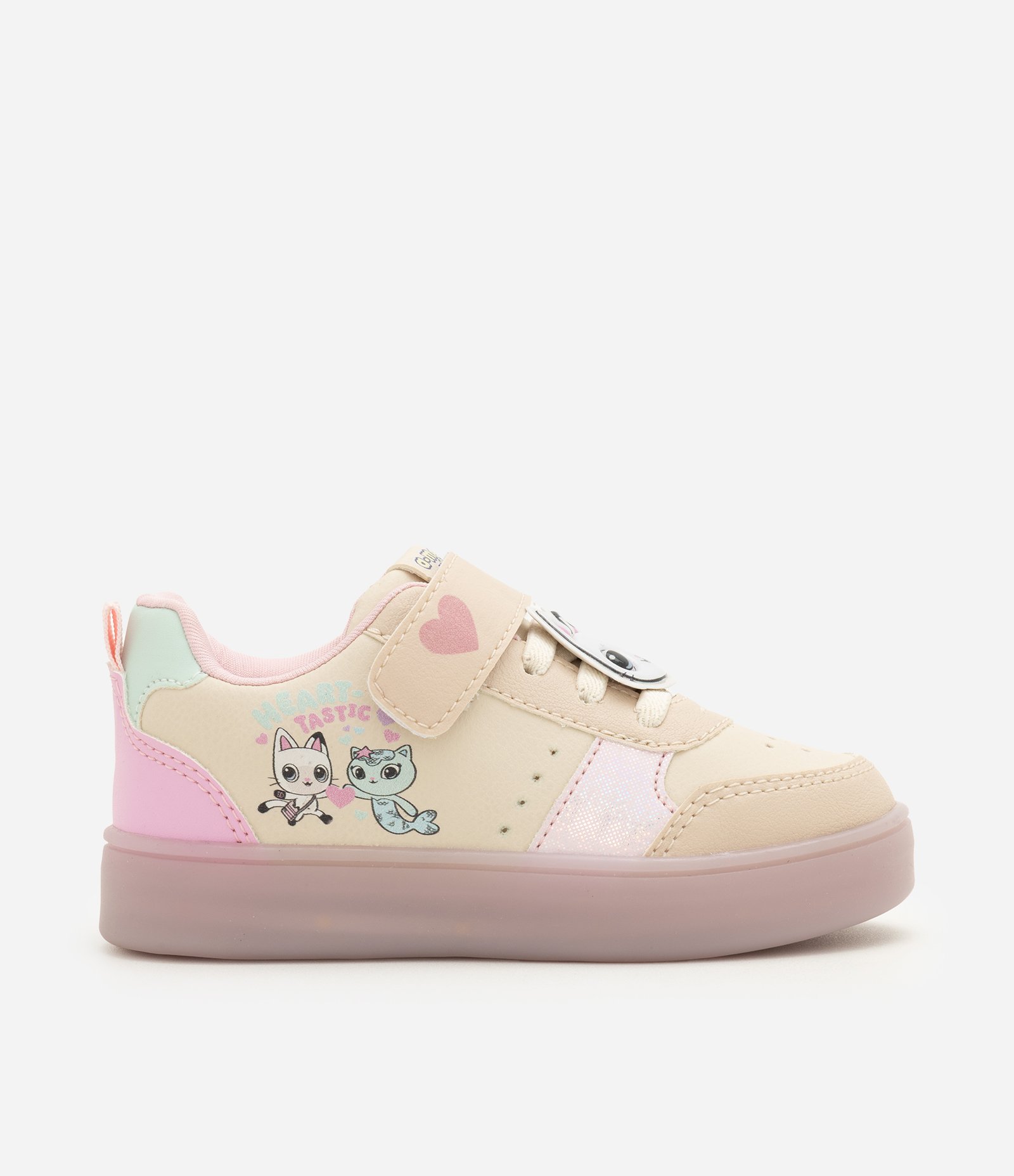 Tênis em PU com LED da Casa Mágica da Gabby Infantil - Tam 20 a 27 Off White 5