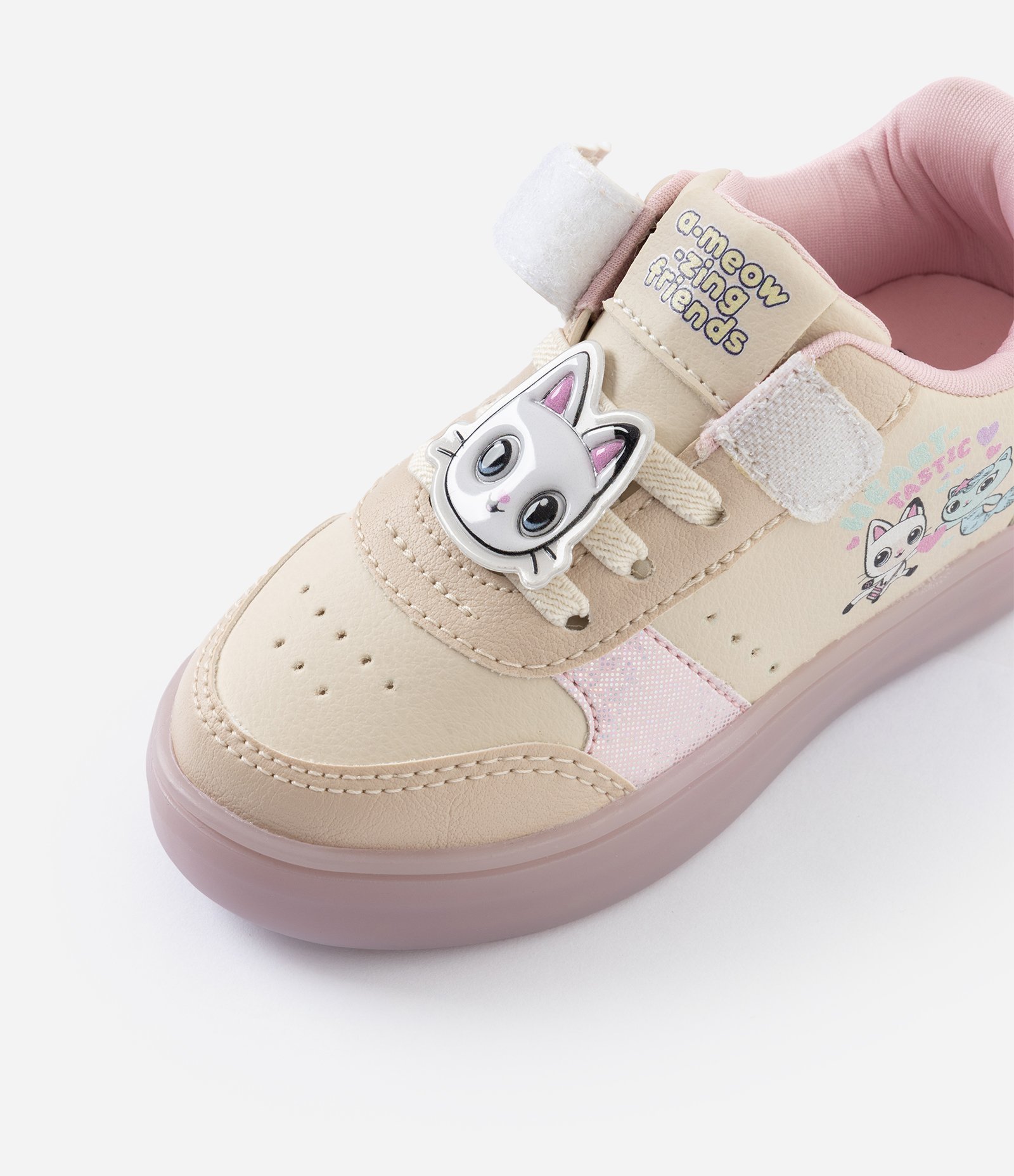 Tênis em PU com LED da Casa Mágica da Gabby Infantil - Tam 20 a 27 Off White 6