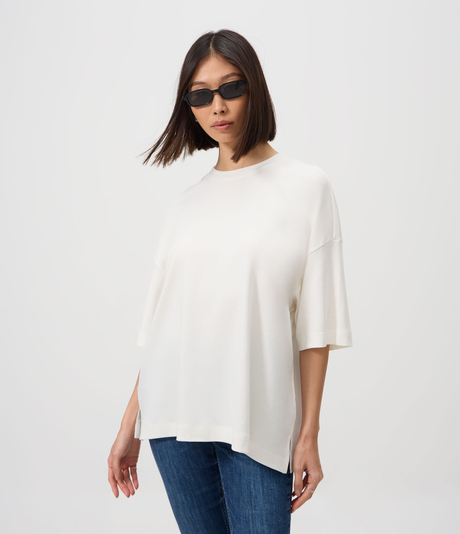 Camiseta Oversized em Algodão Branco 1
