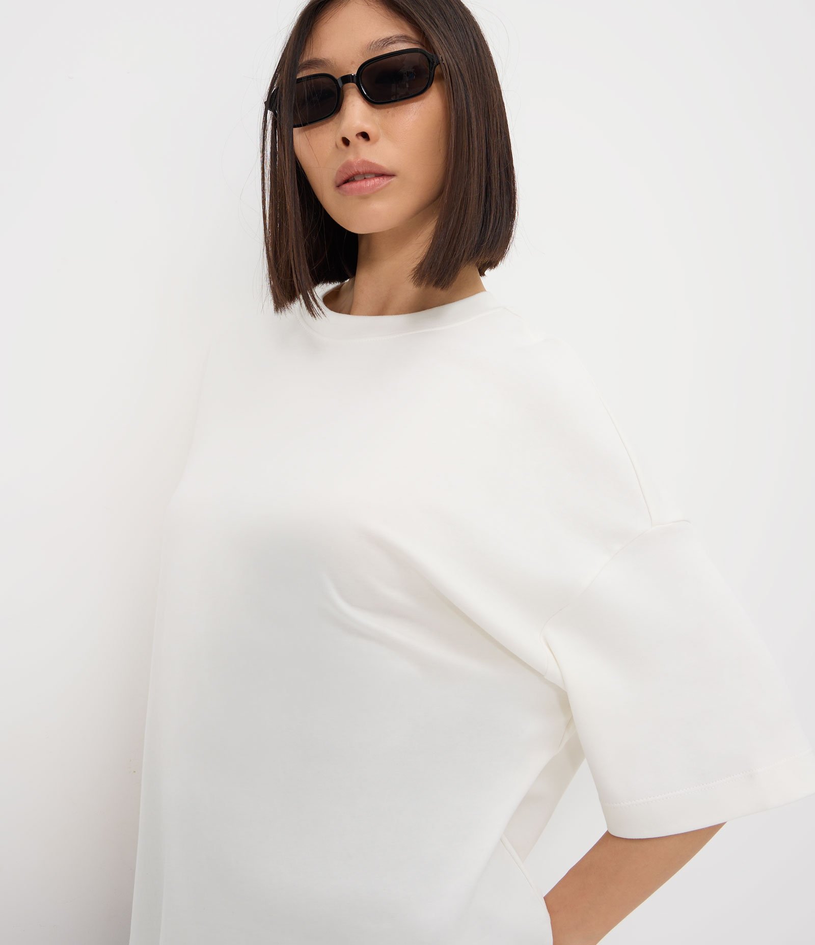 Camiseta Oversized em Algodão Branco 3