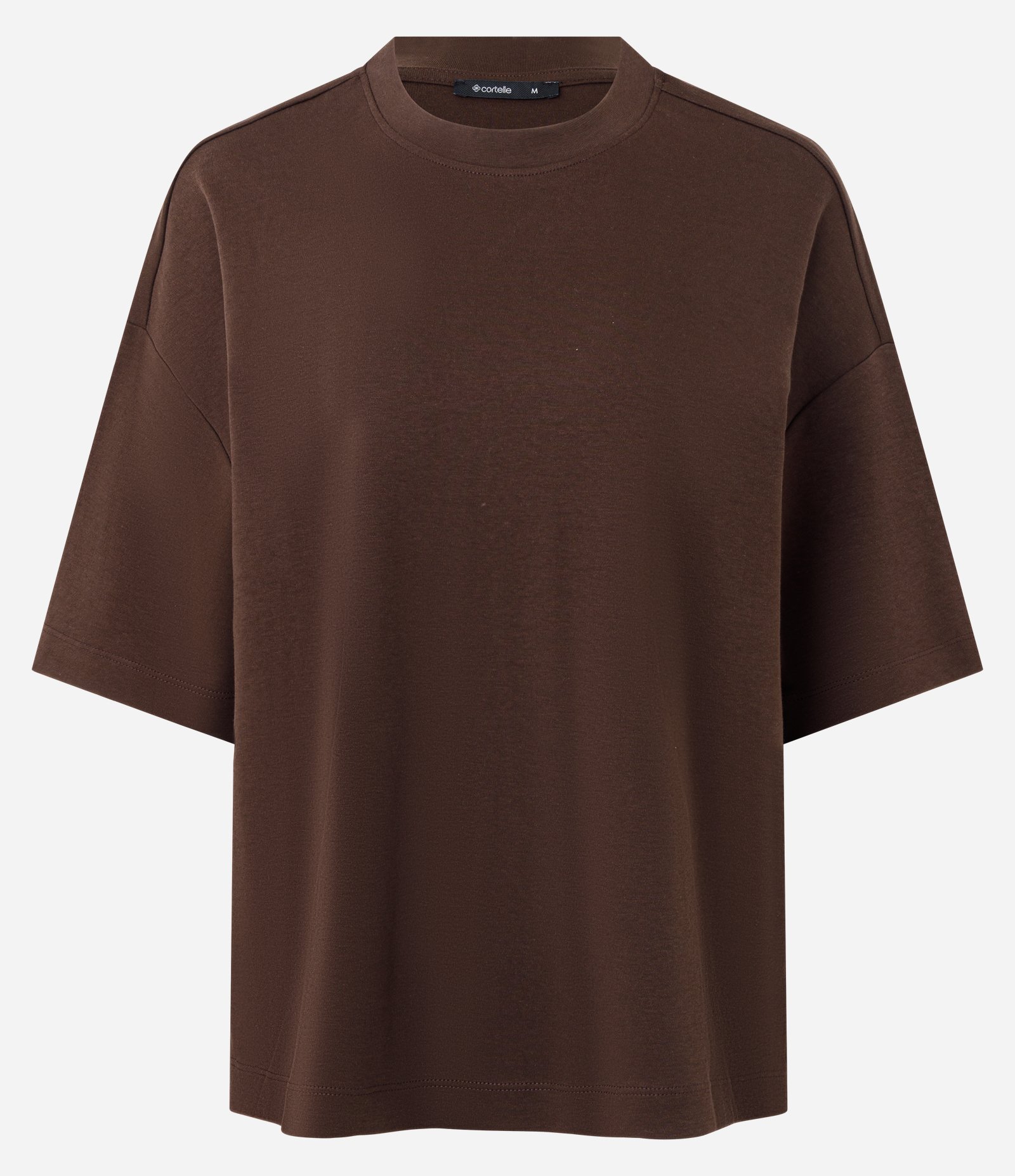 Camiseta Oversized em Algodão Marrom 5