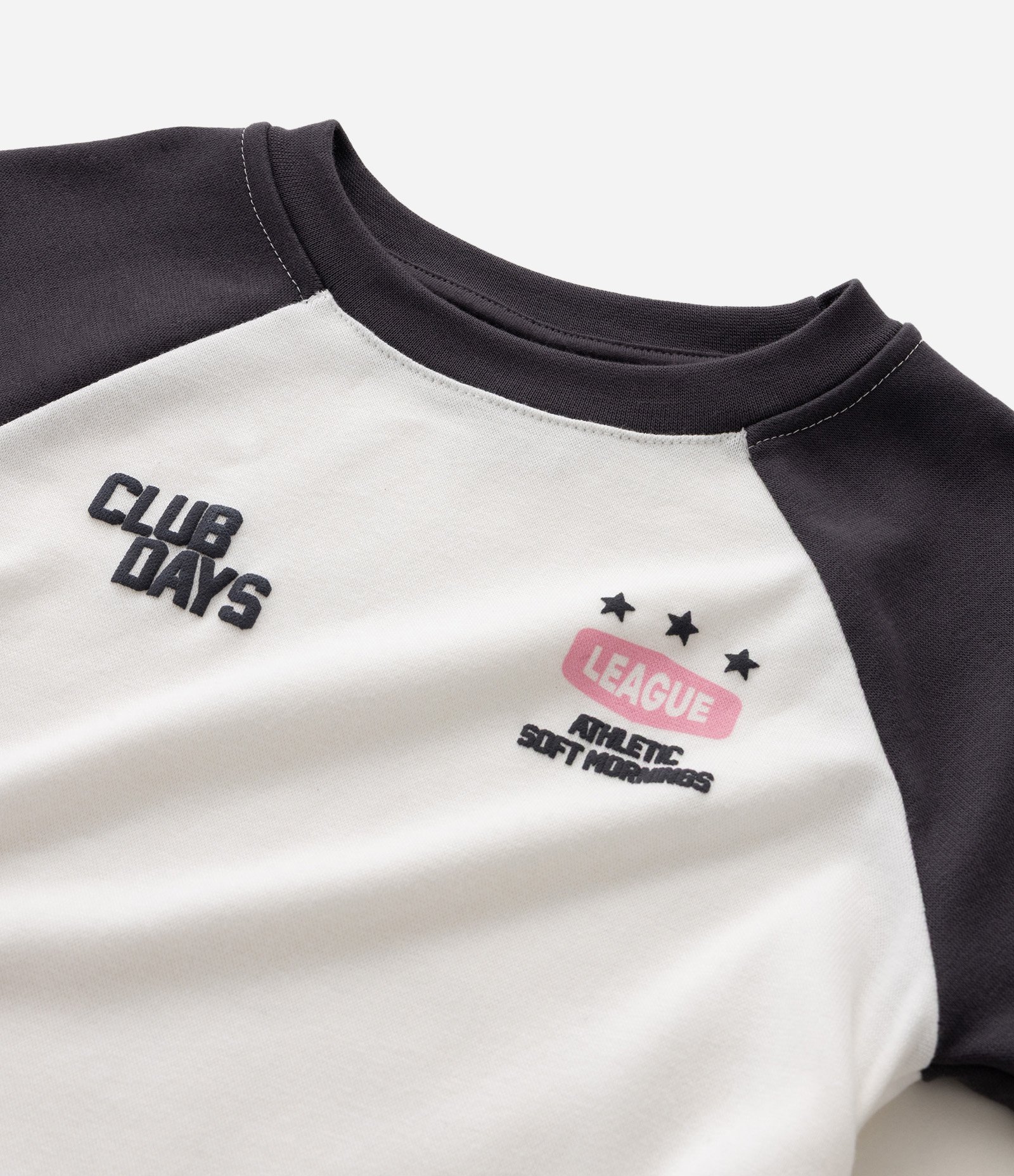 Camiseta Baby Look em Algodão com Manga Raglan - Tam 5 a 16 Anos Branco 4