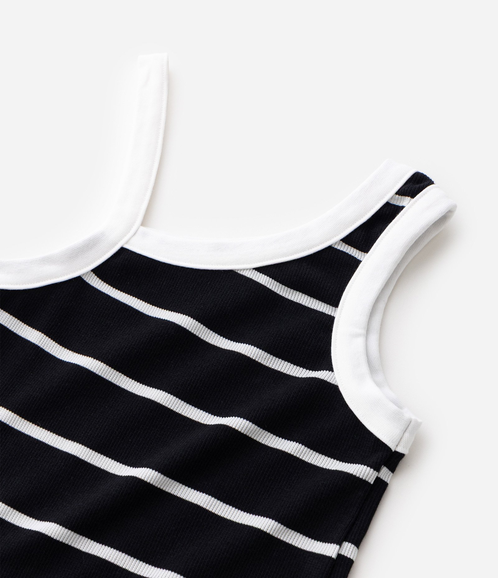 Blusa Baby Look em Ribana Listrada Infantil - Tam 5 a 16 Anos Preto 5