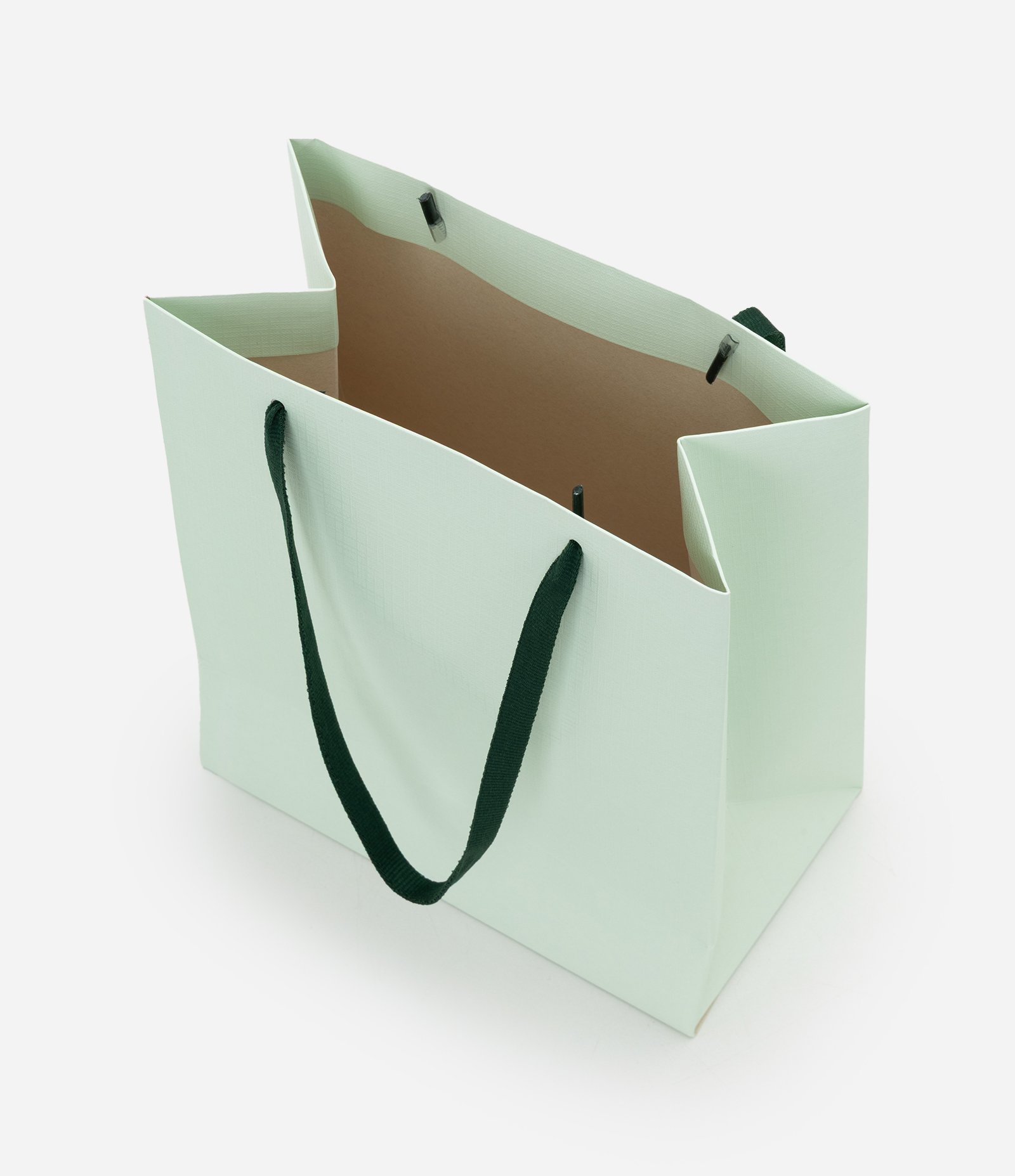 Embalagem de Presente Pequena com Textura Linho Verde 3