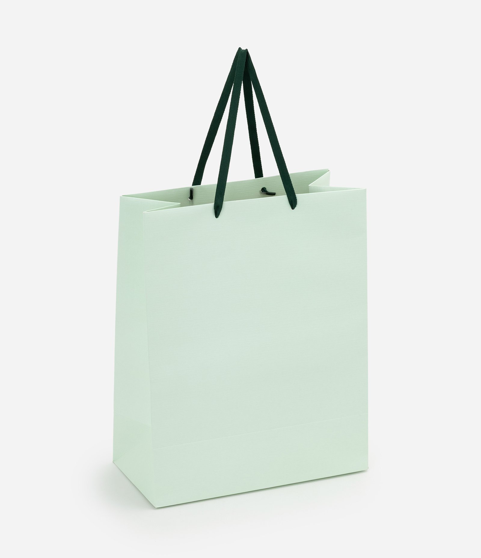 Embalagem de Média em Papel com Textura Linho Verde 1